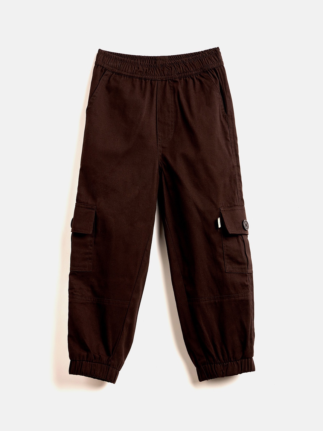 

Stylo Bug Boys Cotton Cargos Trousers, Coffee brown