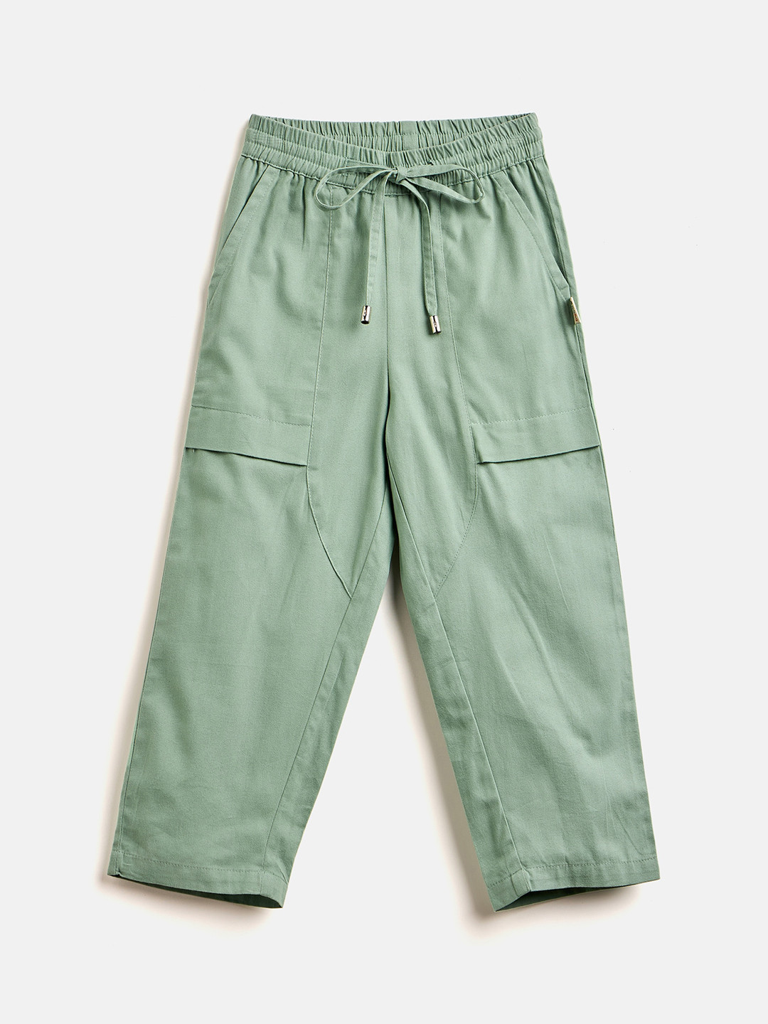 

Stylo Bug Boys Mid-Rise Regular Fit Trousers, Green