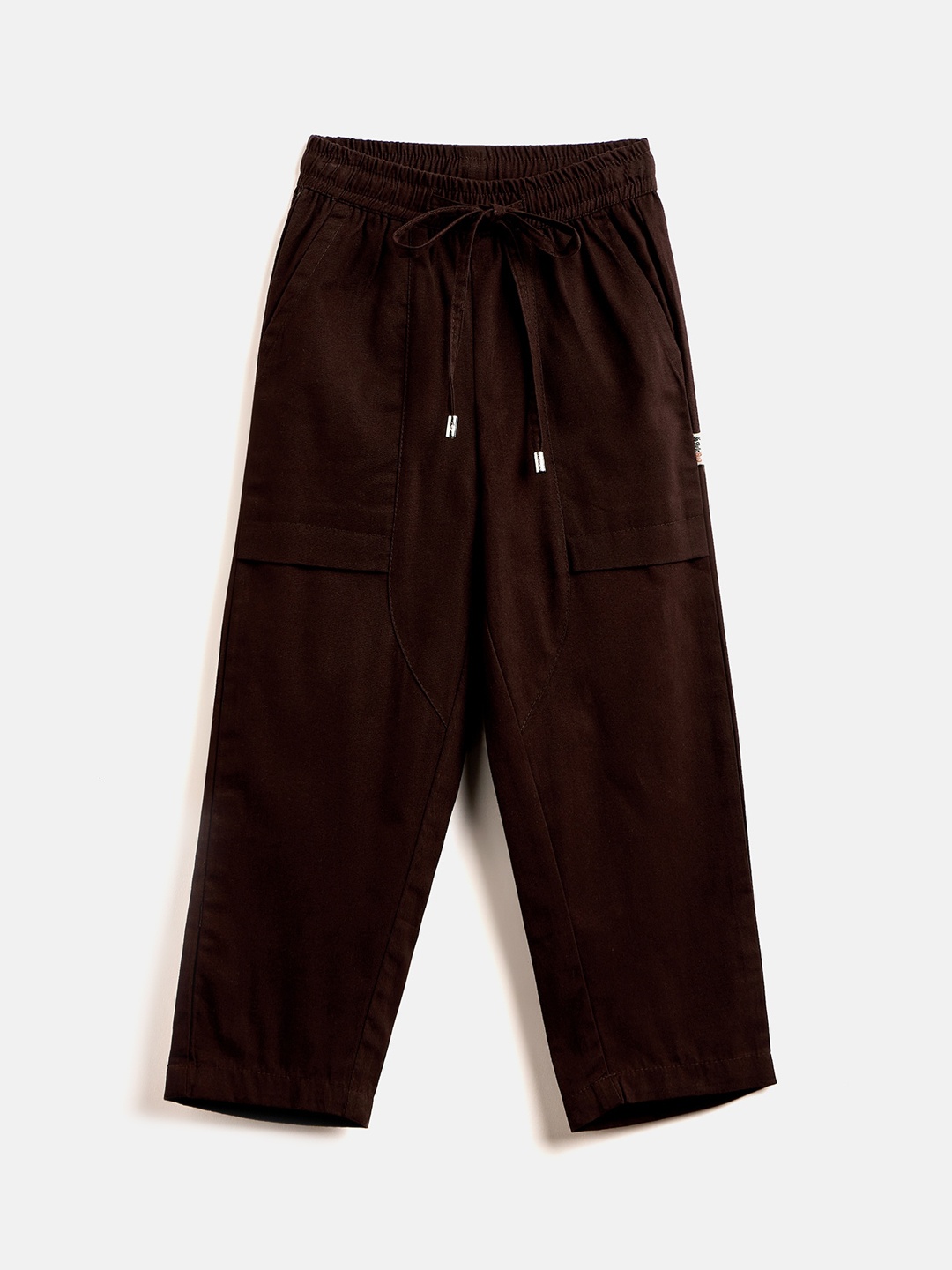 

Stylo Bug Boys Solid Cargo Pants, Coffee brown