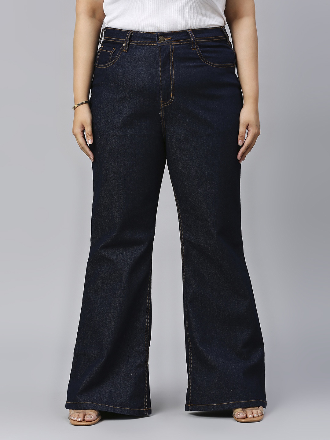 

Turning Blue Women Flared High-Rise Stretchable Jeans