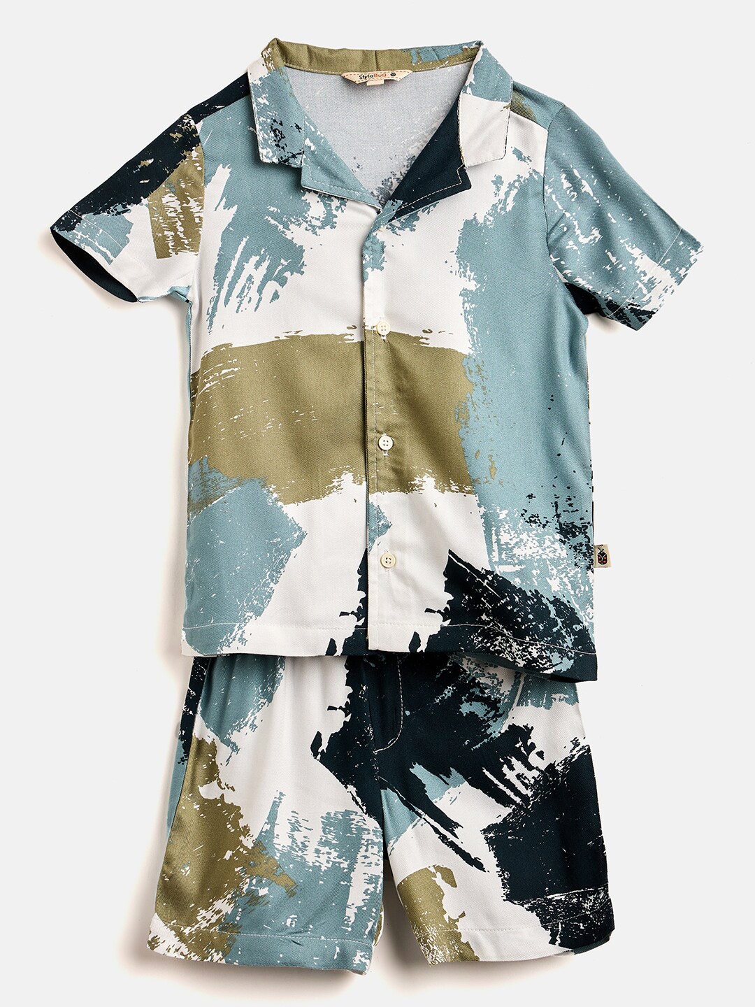 

Stylo Bug Boys Printed Shirt with Shorts, Blue