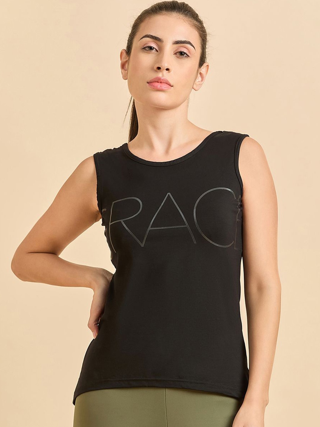 

Sweet Dreams Women Printed Pockets T-shirt, Black