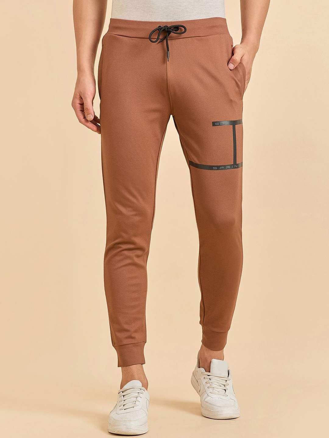

Sweet Dreams Men Mid Rise Joggers, Brown
