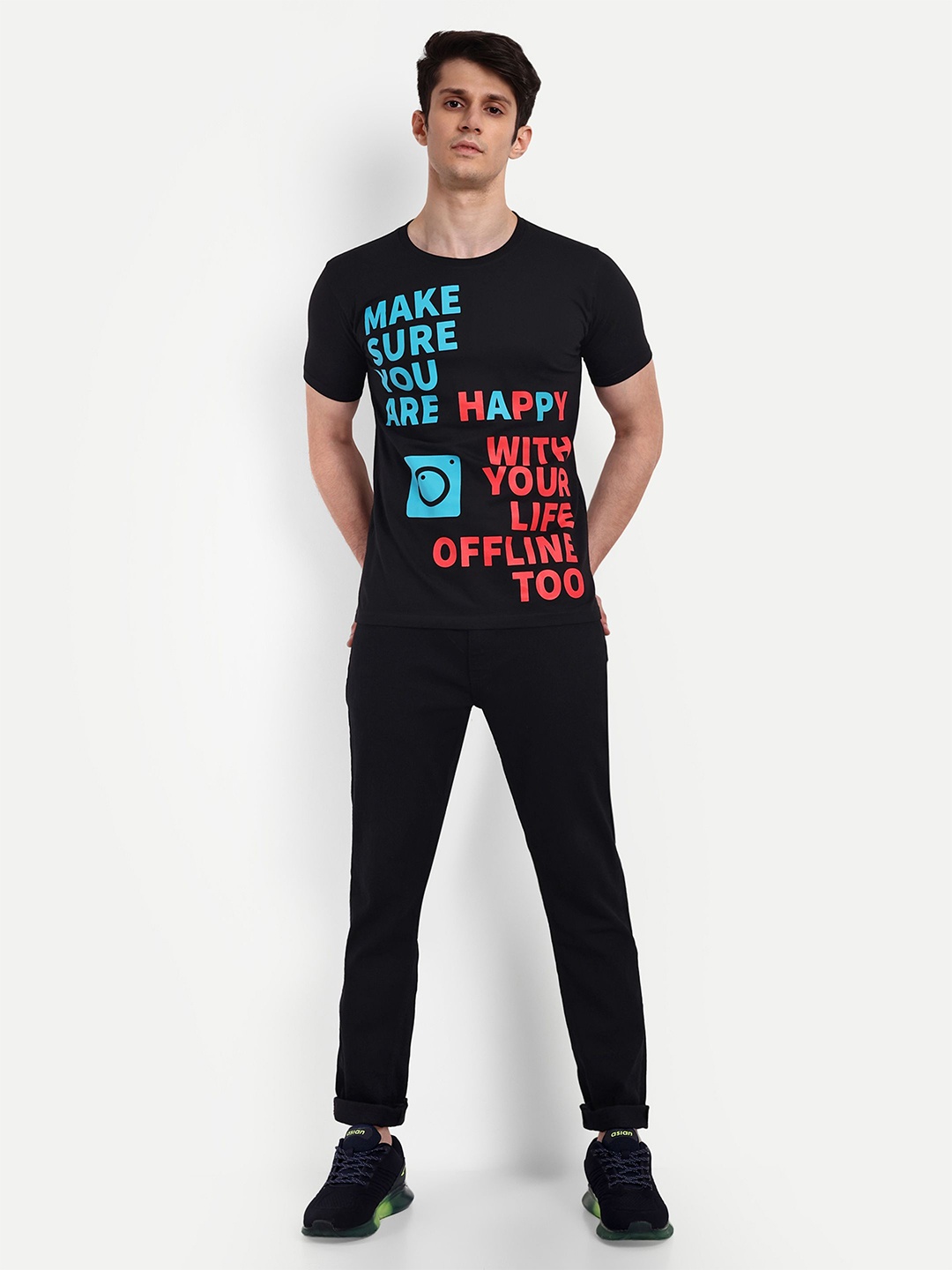 

Beetein Lamhein Men Typography Printed Bio Finish T-shirt, Black