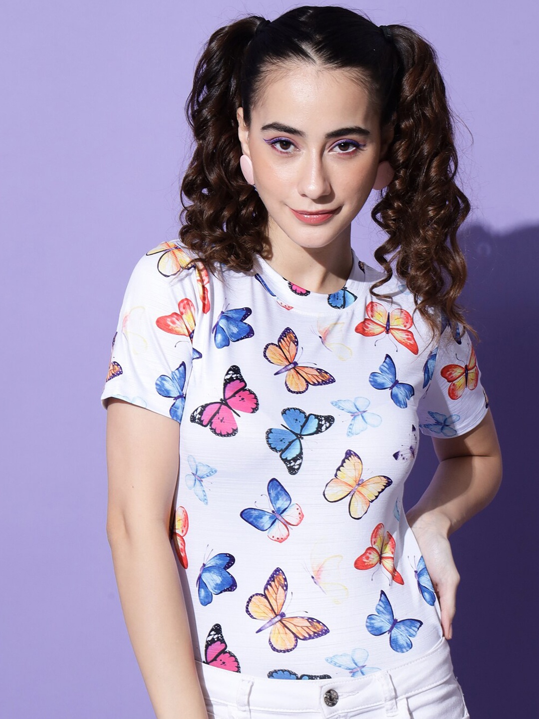 

TANDUL Print Top, White