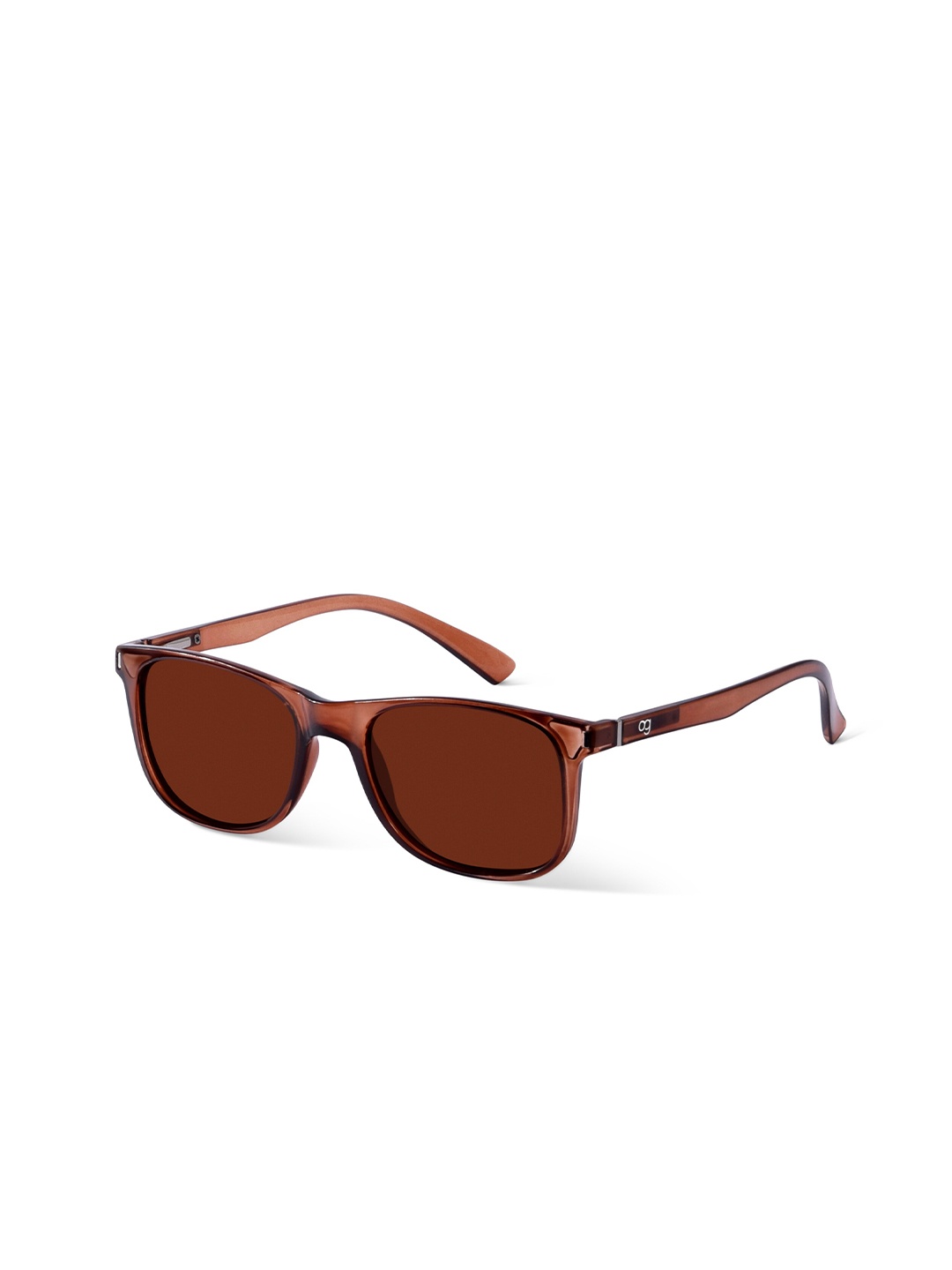 

Woggles Unisex Full Rim Square Sunglasses with Polarised Lens WOWFSQ-02-M11-1098-M, Brown