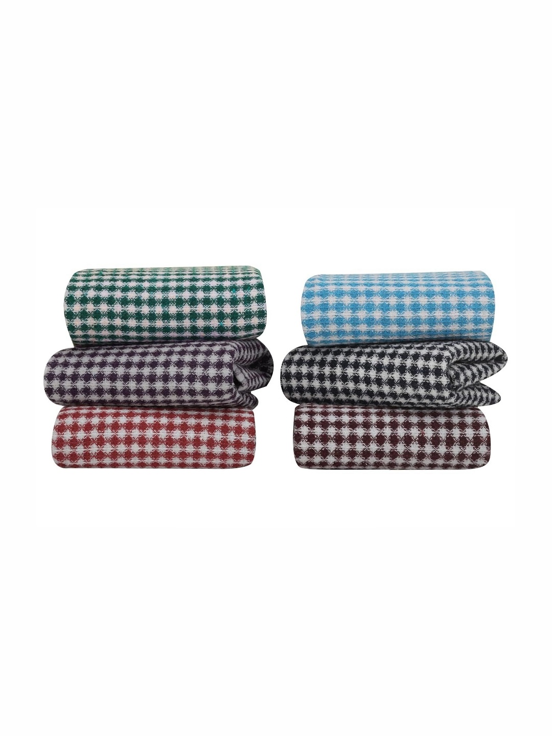 

Homerz 5Pcs Checked Cotton Kitchen Towels, Blue