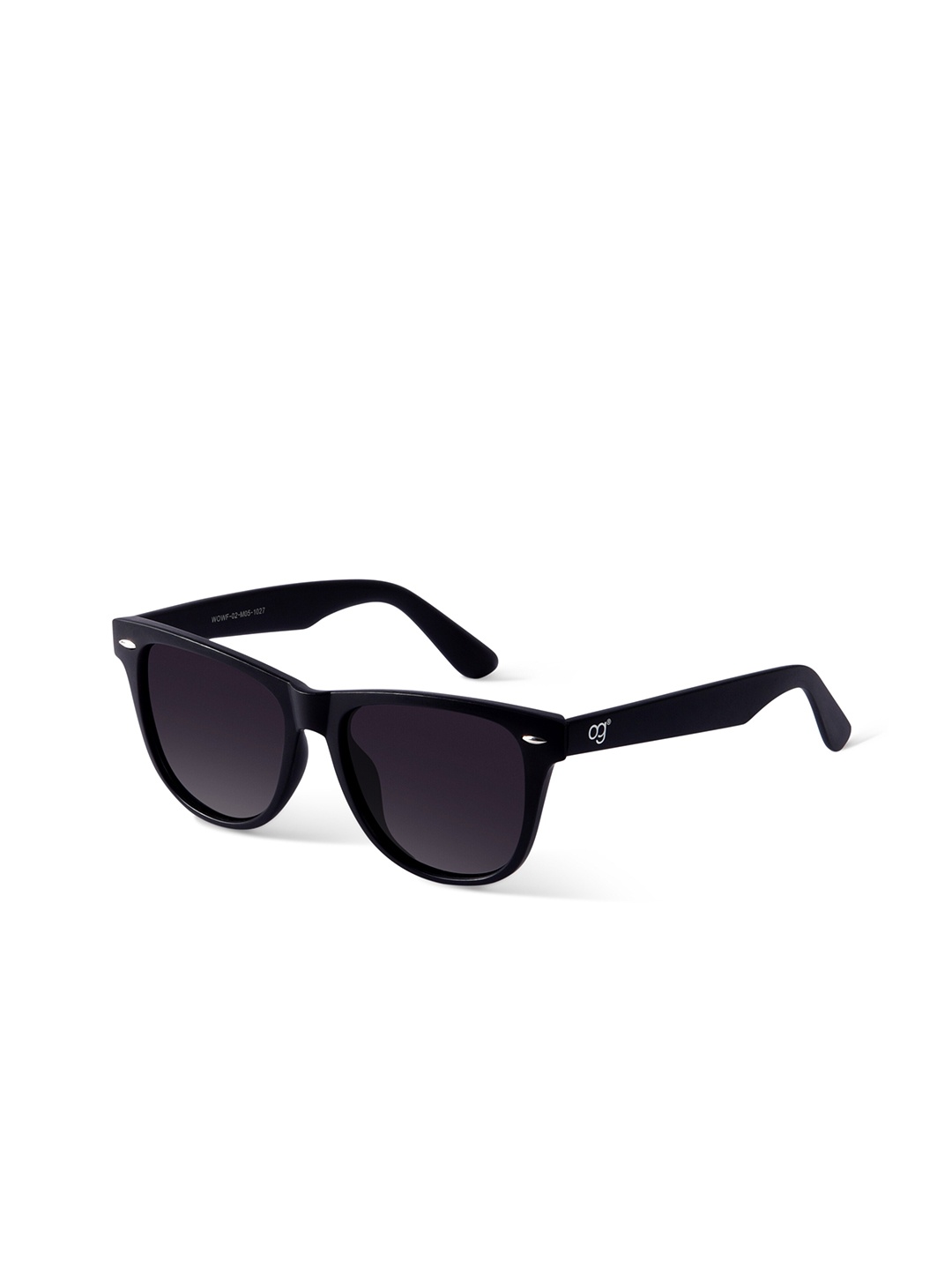 

Woggles Unisex Full Rim Wayfarer Sunglasses with Polarized Lens WOWF-02-M05-1027-M, Black