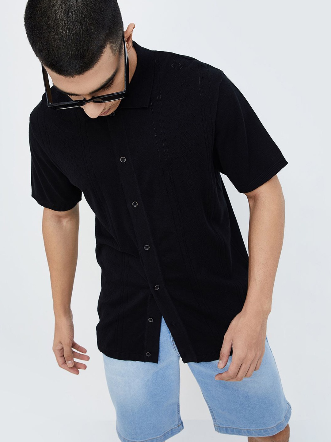 

Forca by Lifestyle by Lifestyle Men Opaque Black Casual Shirt