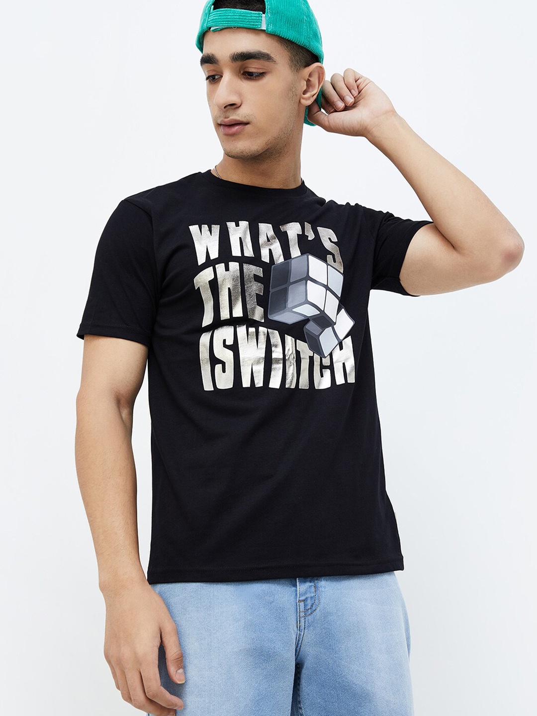 

Forca by Lifestyle Men Graphic Printed T-shirt, Black