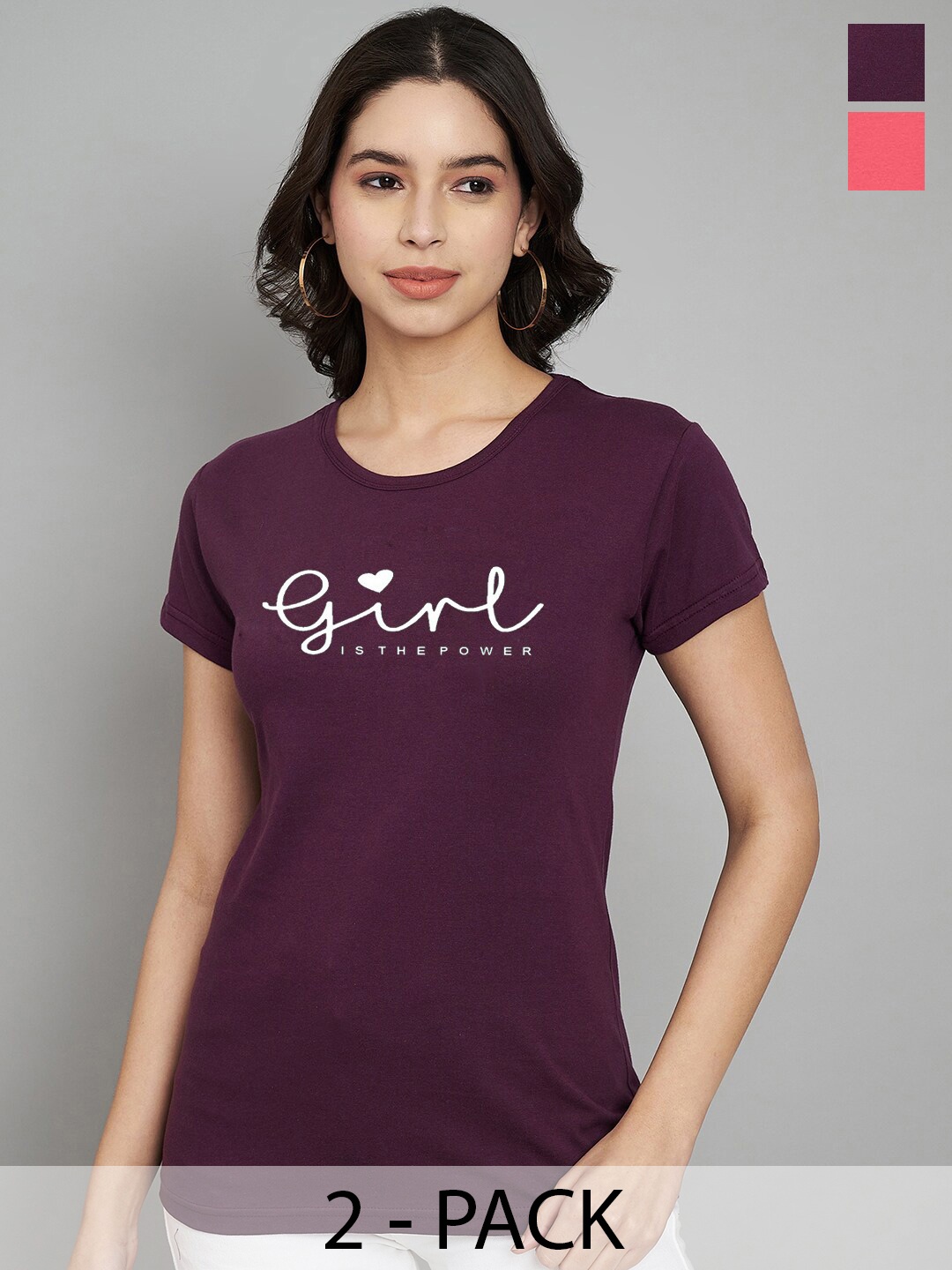 

Trend Level Women Typography 2 Printed T-shirt, Coral
