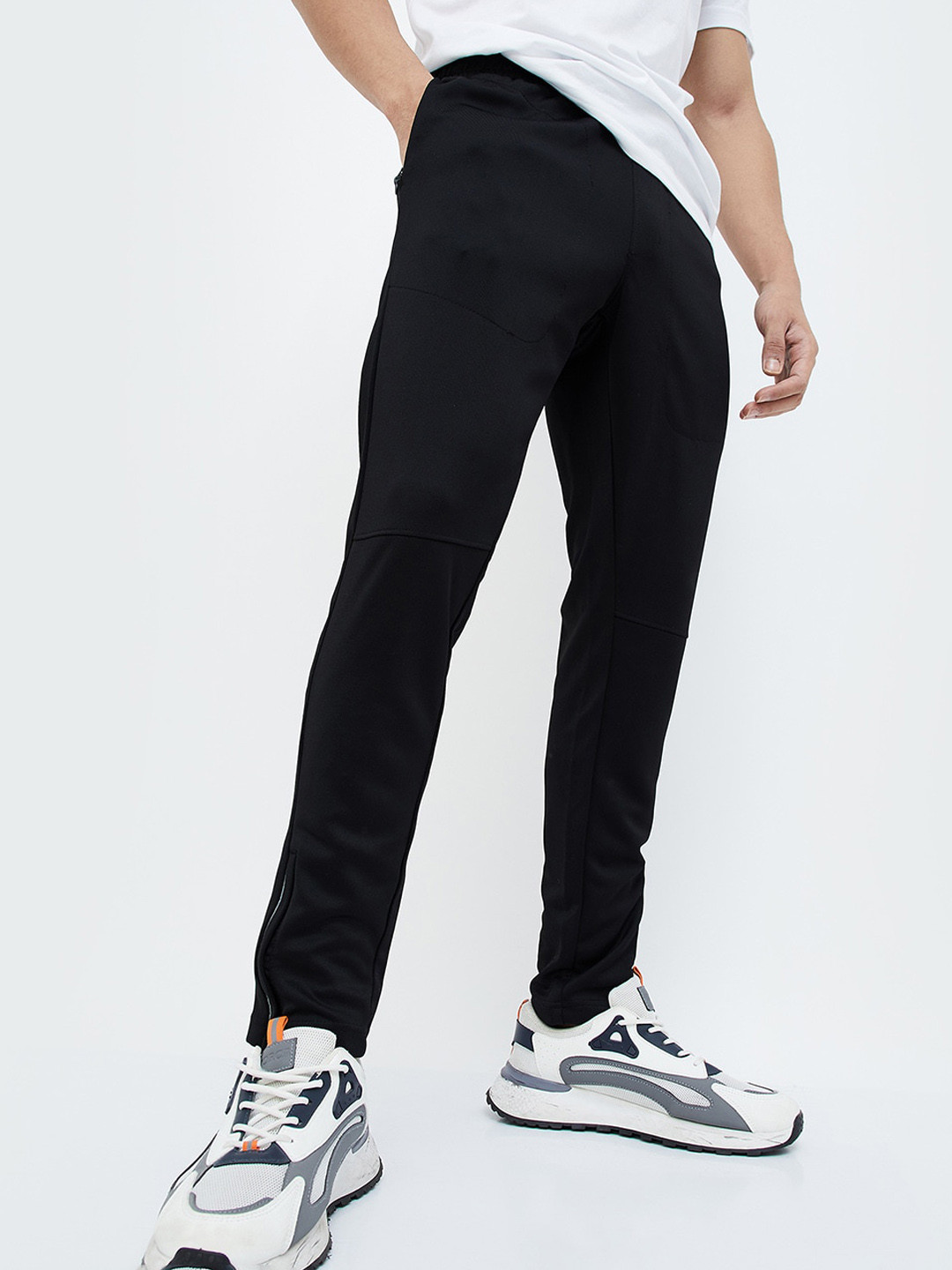 

Kappa Men Mid Rise Track Pants, Black