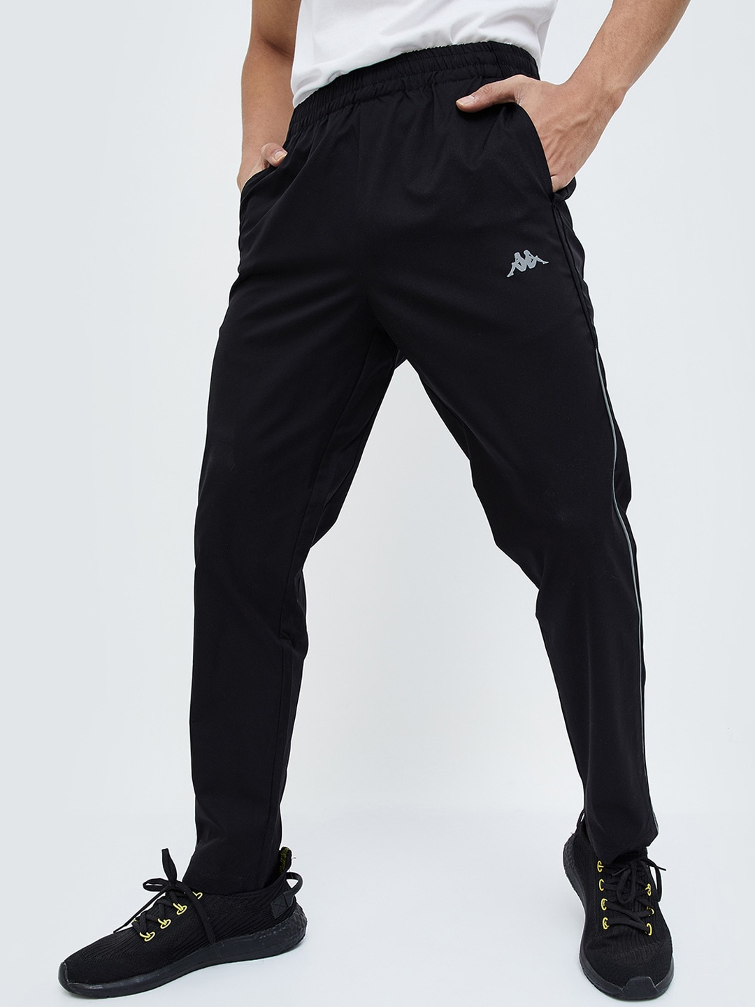 

Kappa Men Mid Rise Track Pants, Black