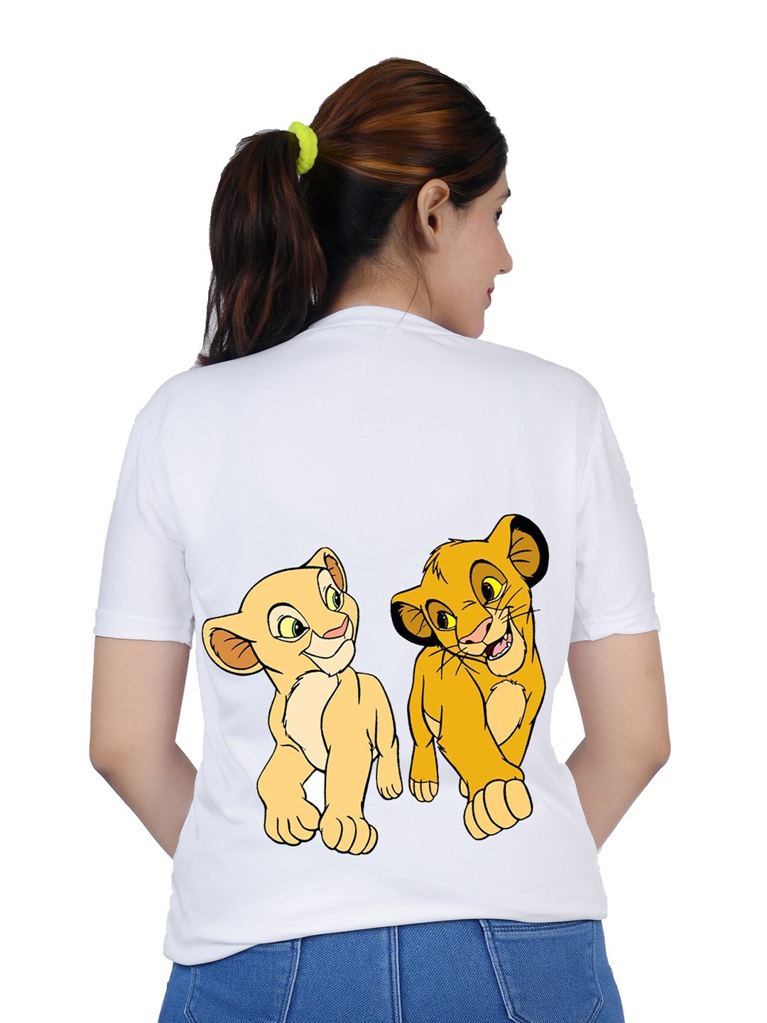 

TAJNAN Women Printed Applique T-shirt, White