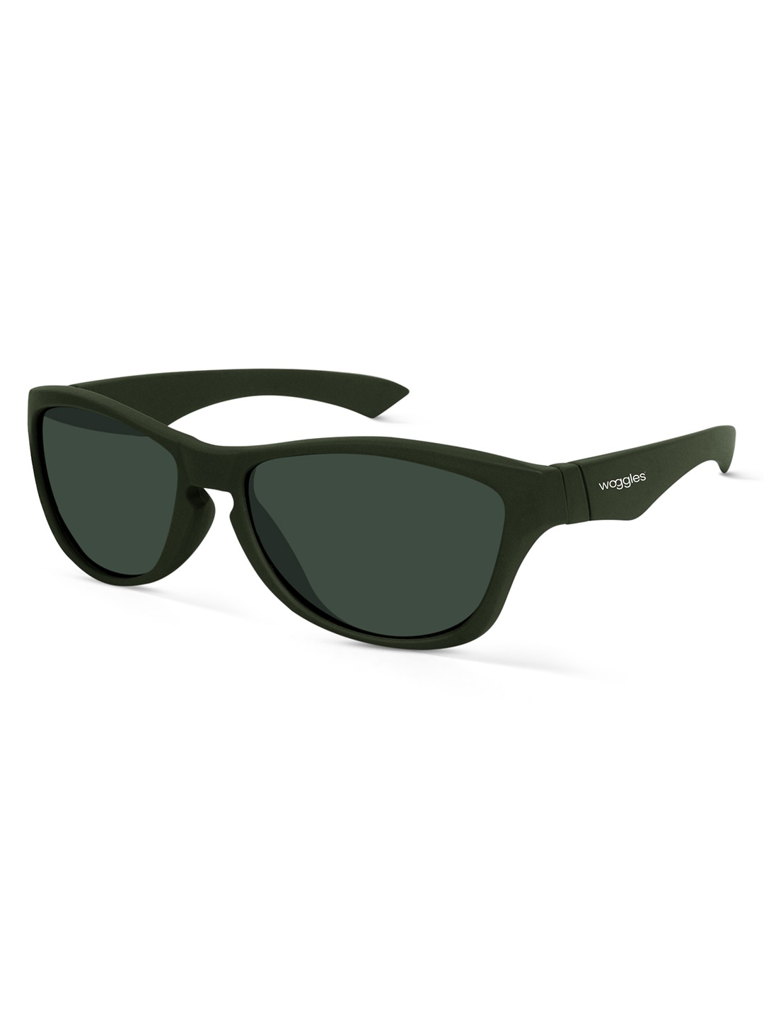 

Woggles Unisex Wayfarer Sunglasses with Polarised Lens, Black