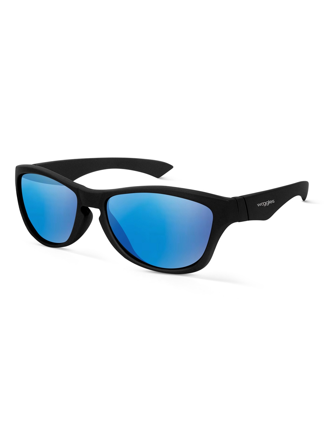 

Woggles Unisex Wayfarer Sunglasses with Polarised Lens, Blue