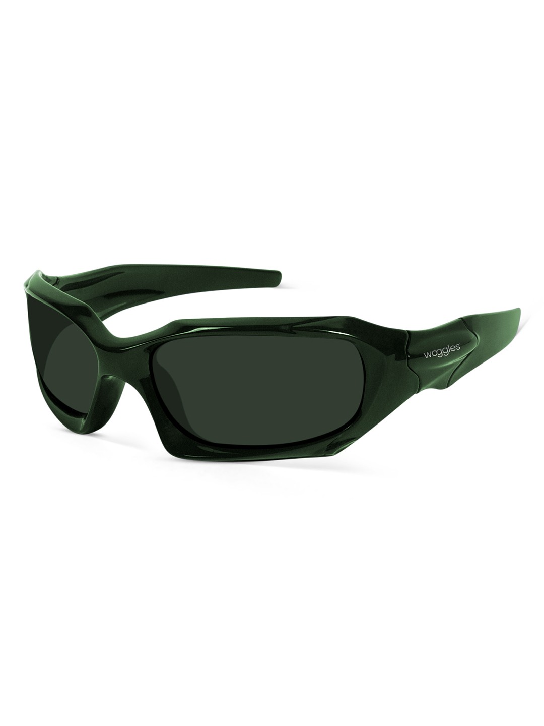 

Woggles Unisex Rectangle Sunglasses with Polarised Lens, Grey
