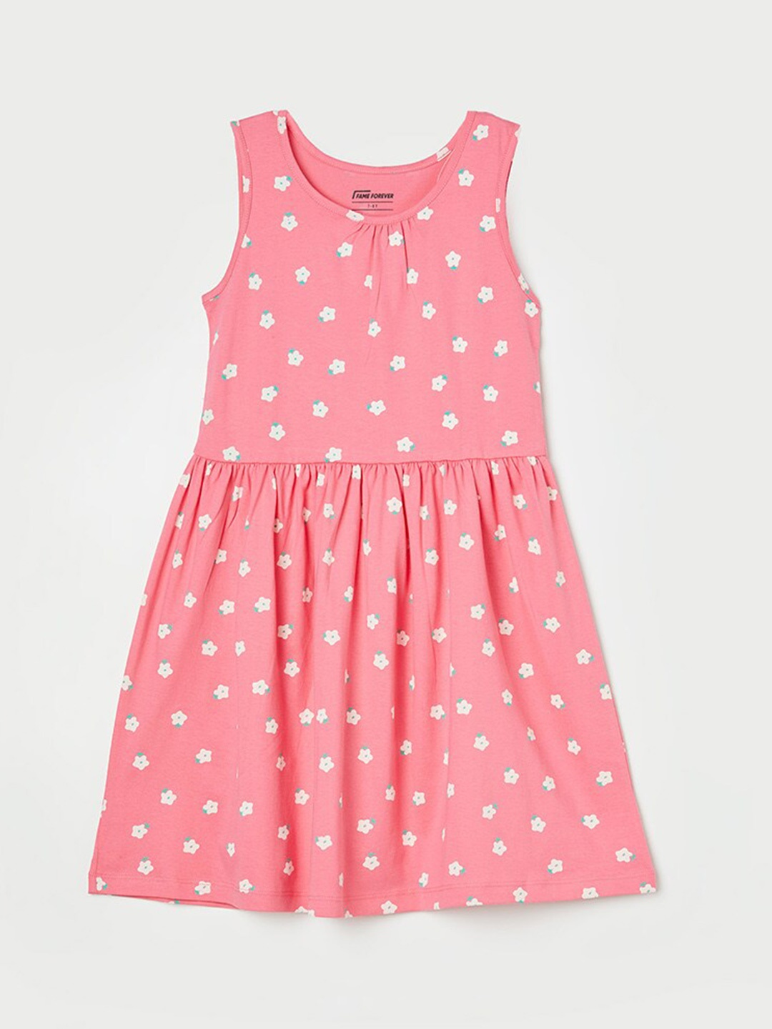 

Fame Forever by Lifestyle Print Fit & Flare Dress, Pink