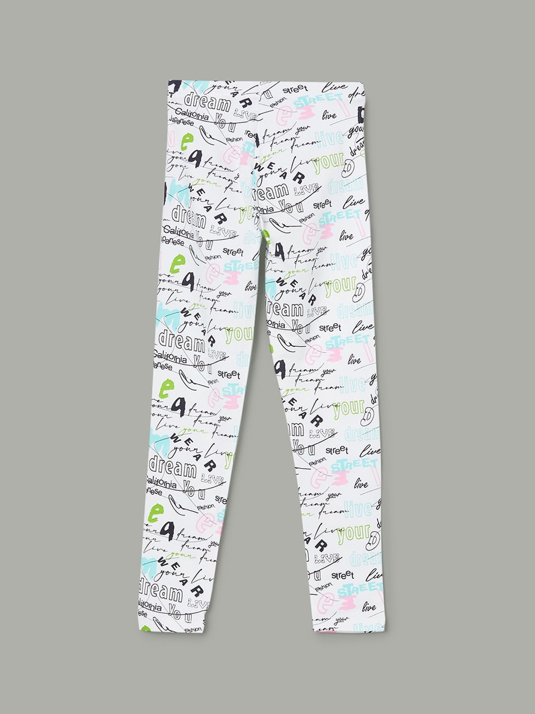 

Fame Forever by Lifestyle Girls Printed Leggings, White