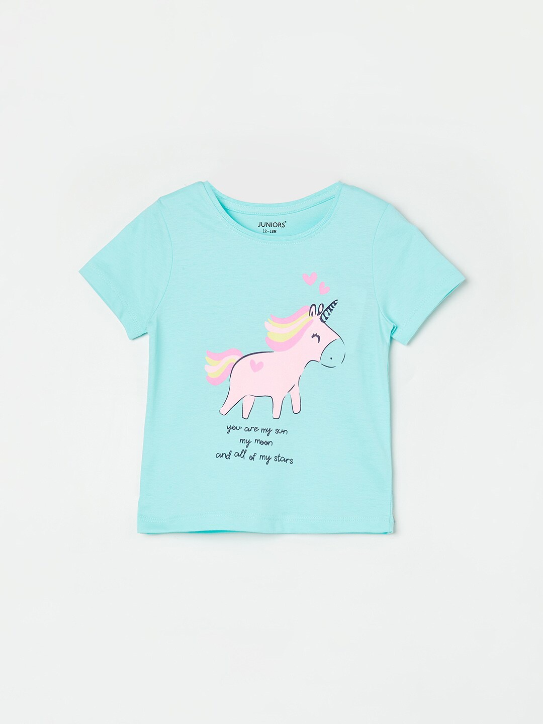 

Juniors by Lifestyle Girls Printed Applique T-shirt, Green