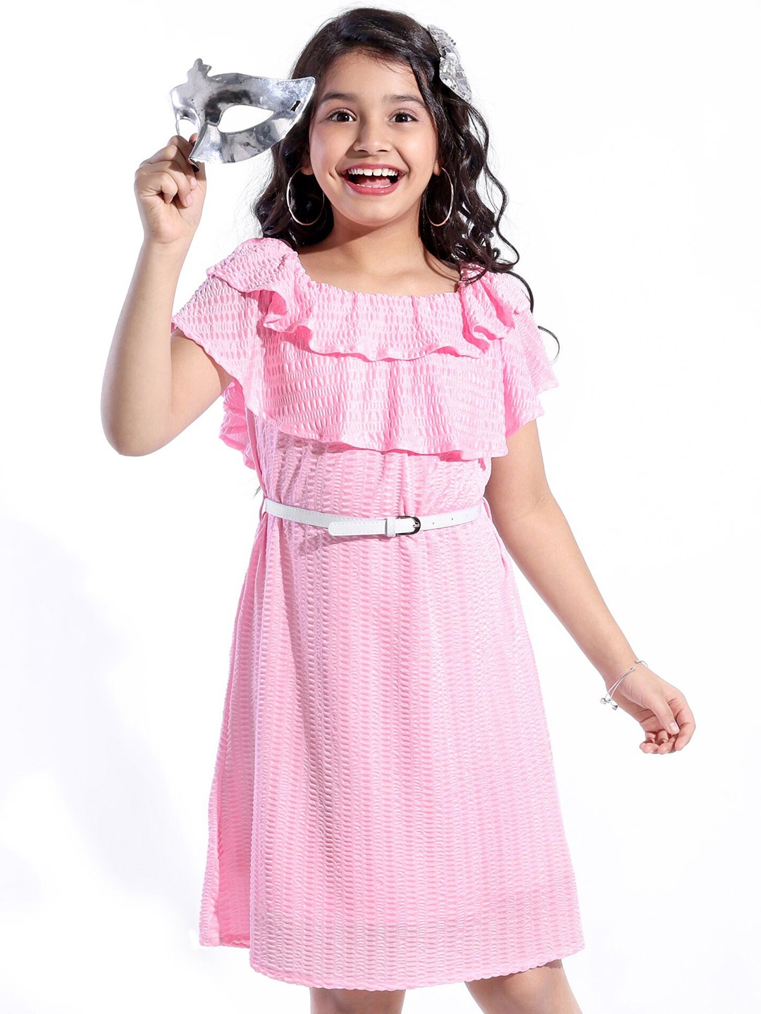

Hola Bonita Layered A-Line Dress, Pink