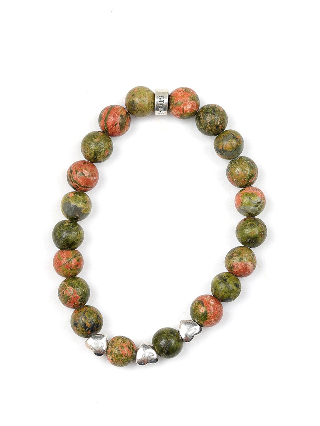 

Stone Story By Shruti Women Sterling Silver Handcrafted Rhodium-Plated Bracelet