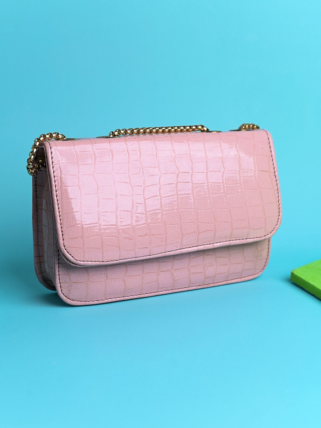 

DressBerry Women Textured Bucket Sling Bag with Quilted, Pink