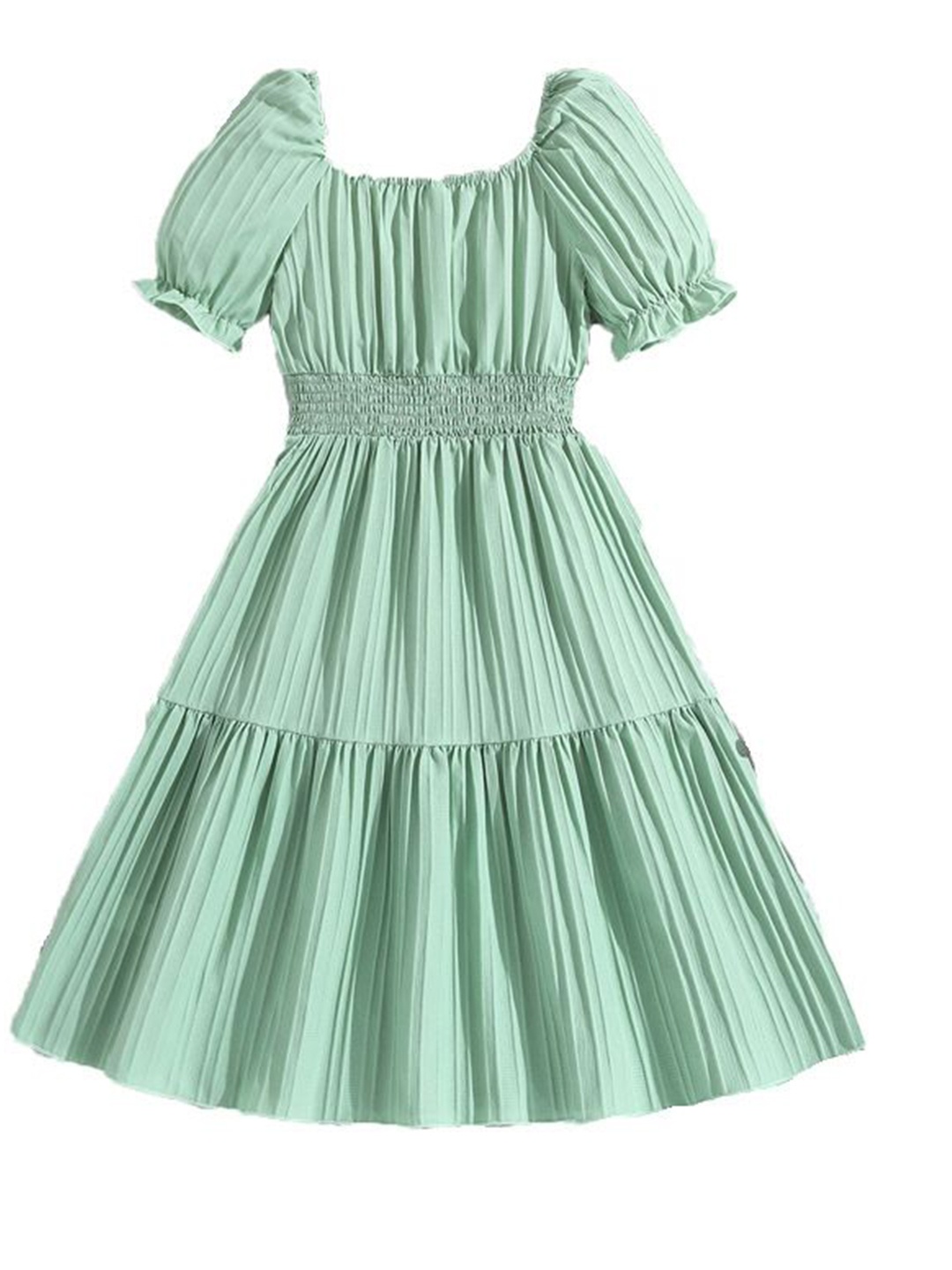 

StyleCast x Revolte Puff Sleeve Maxi Dress, Green