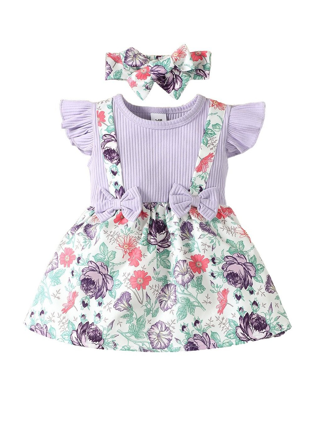 

StyleCast x Revolte Girls Floral Print Flutter Sleeve Fit & Flare Dress, Purple