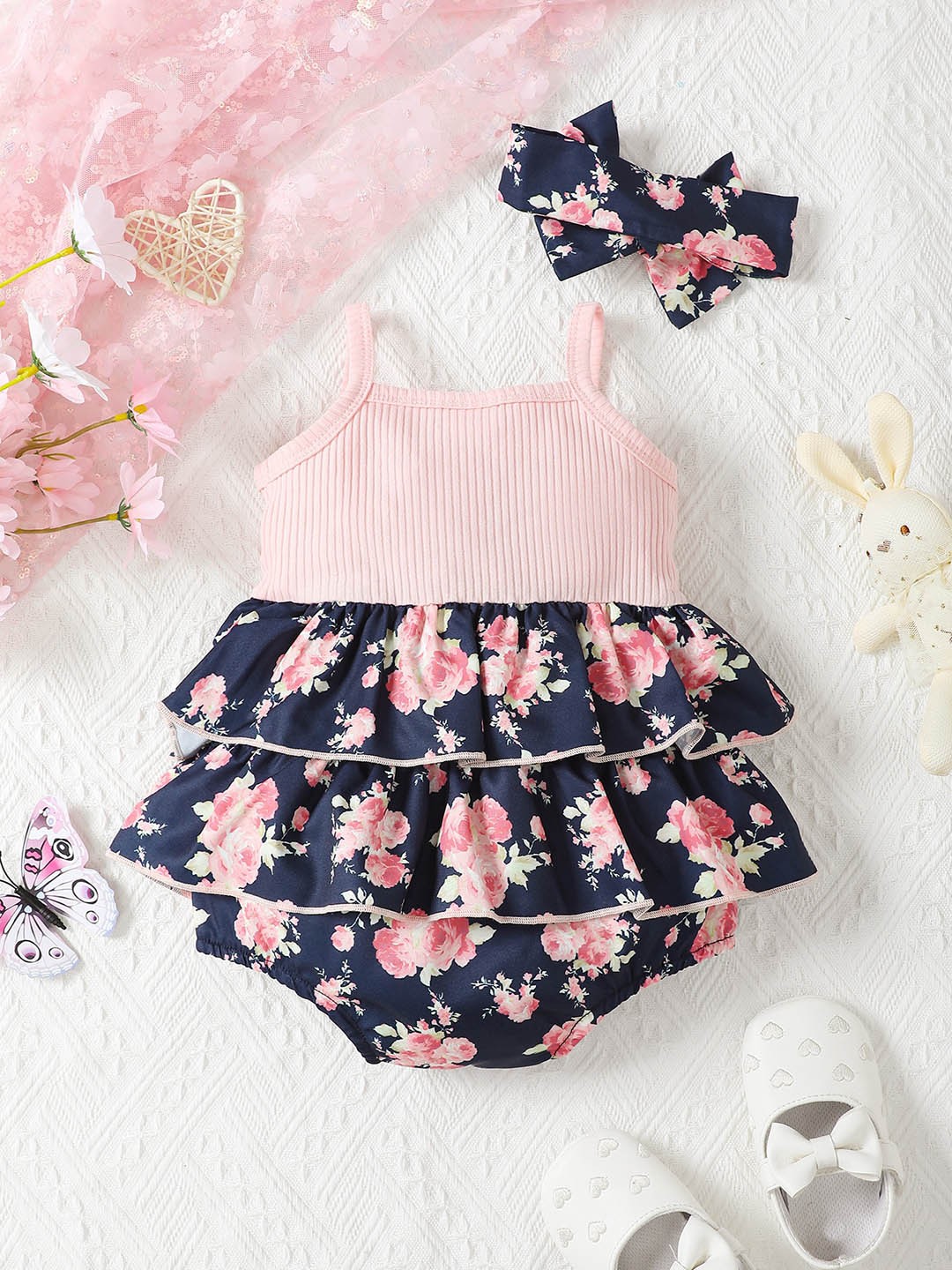 

StyleCast x Revolte Infant Girls Printed Cotton Bodysuit, Pink