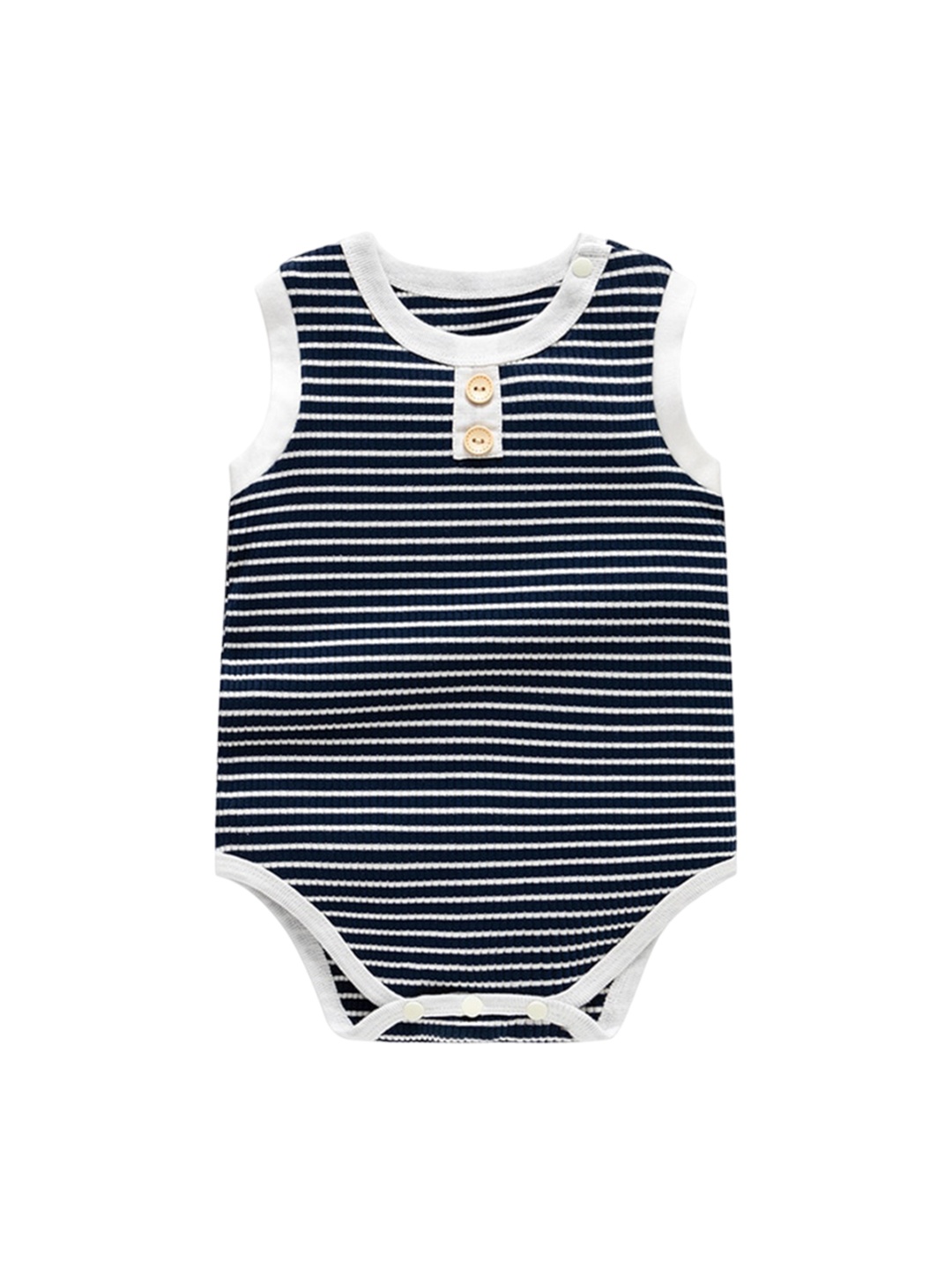 

StyleCast x Revolte Infants Striped Cotton Bodysuit, Navy blue