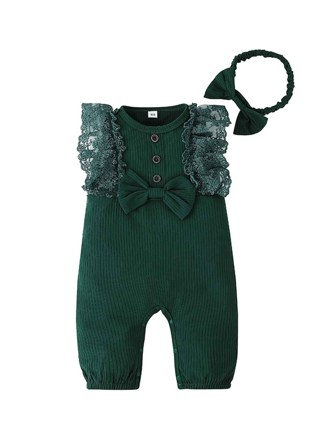 

StyleCast x Revolte Girls Ribbed Rompers, Green