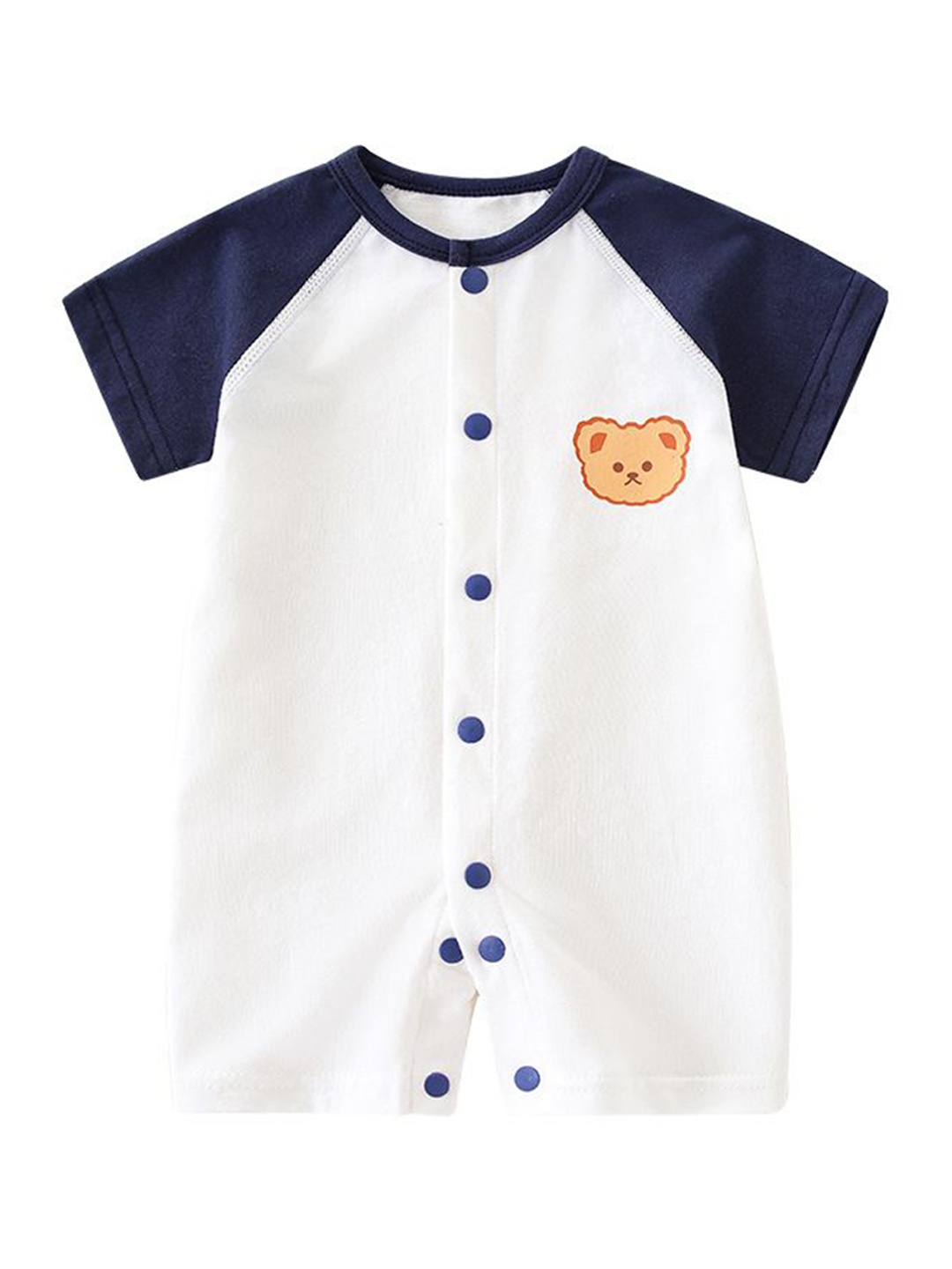 

StyleCast x Revolte Infant Boys Cotton Rompers, White