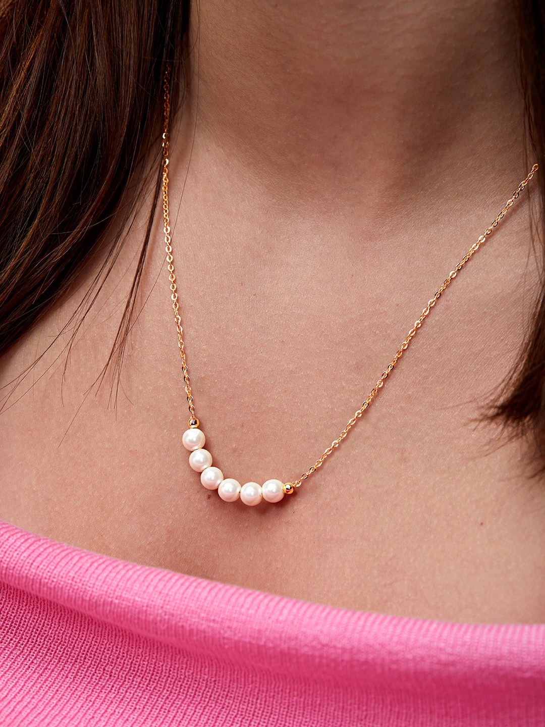 MINUTIAE Brass Gold-Plated Handcrafted Pendant Necklace