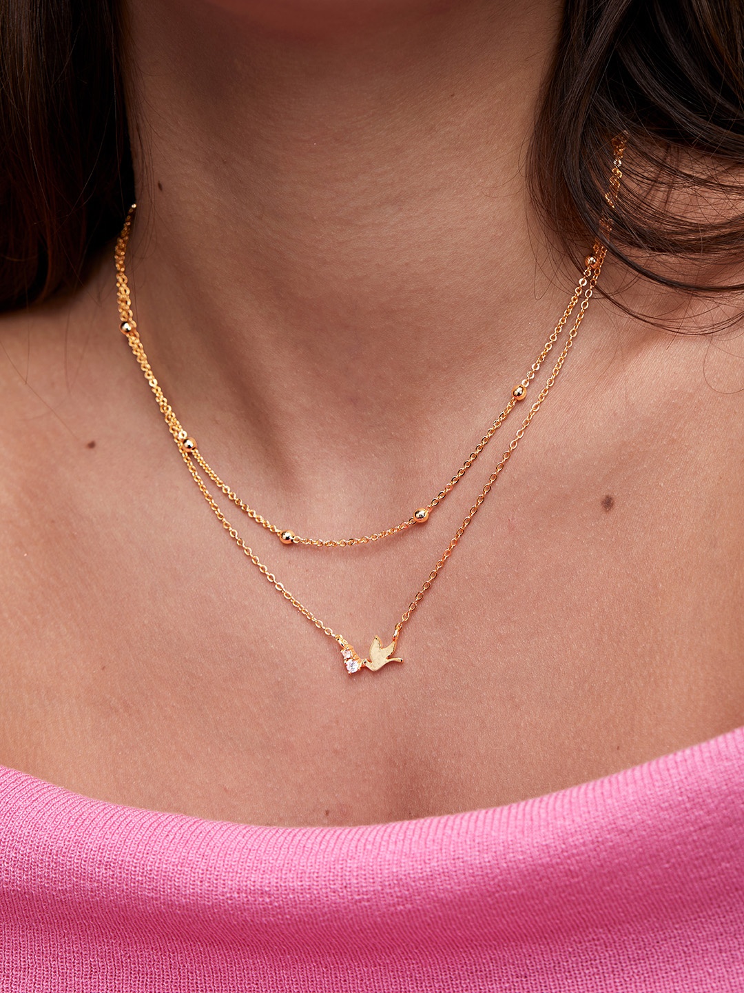 

MINUTIAE Brass Gold-Plated Handcrafted Pendant Necklace