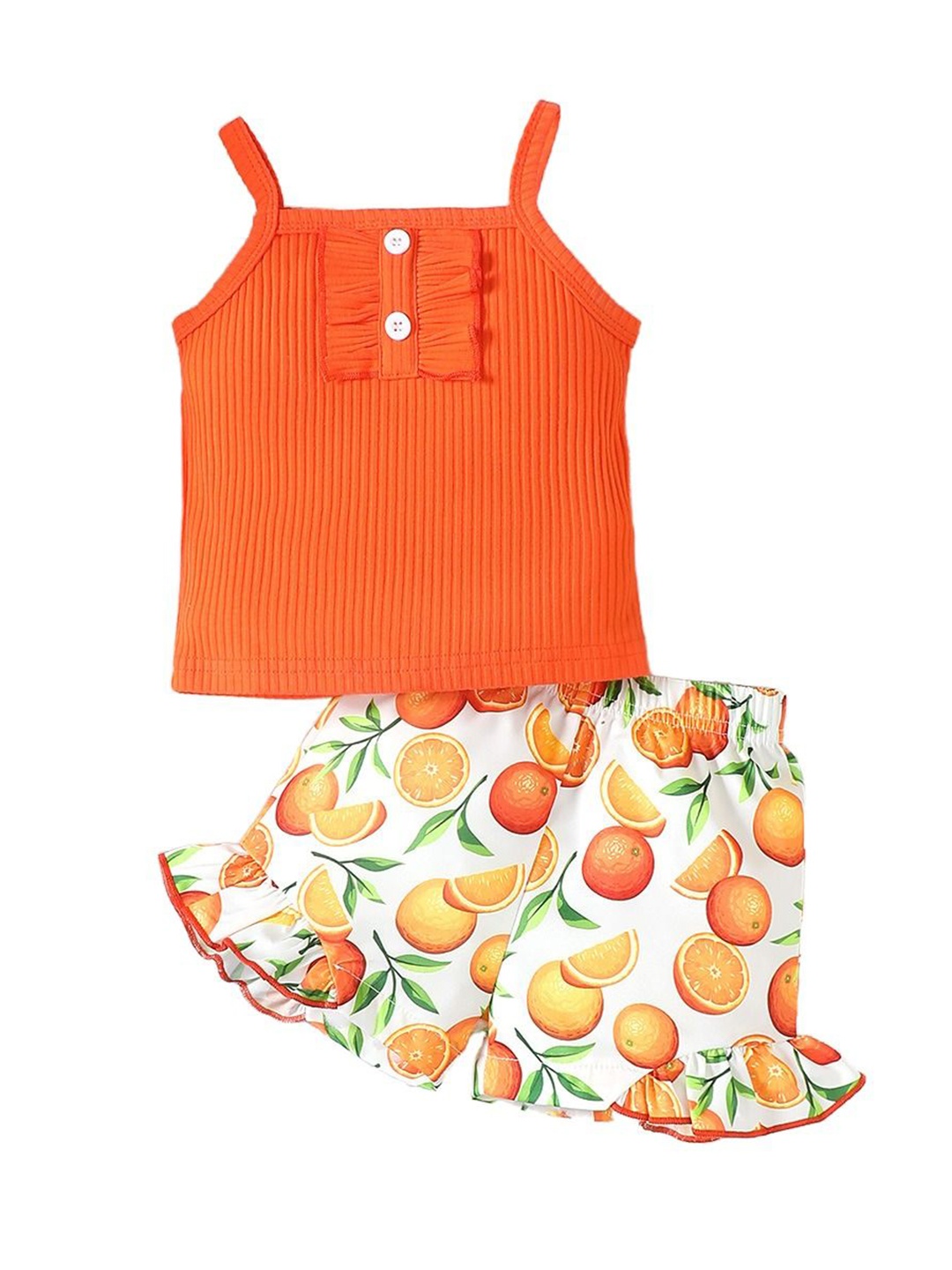 

StyleCast x Revolte Girls Top with Shorts, Orange