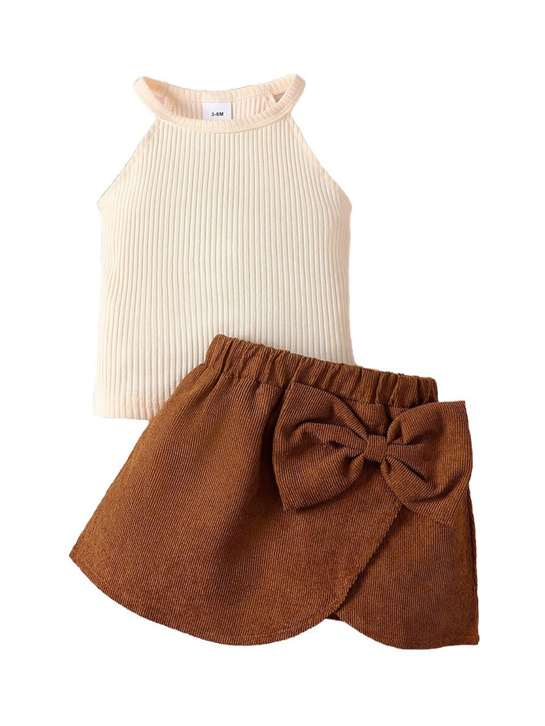 

StyleCast x Revolte Girls Top with Shorts, Beige