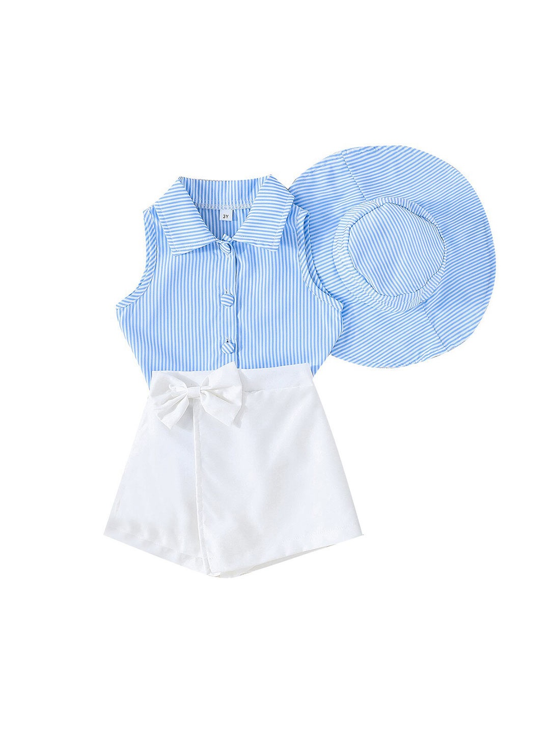 

StyleCast x Revolte Girls Striped Top with Shorts, Blue