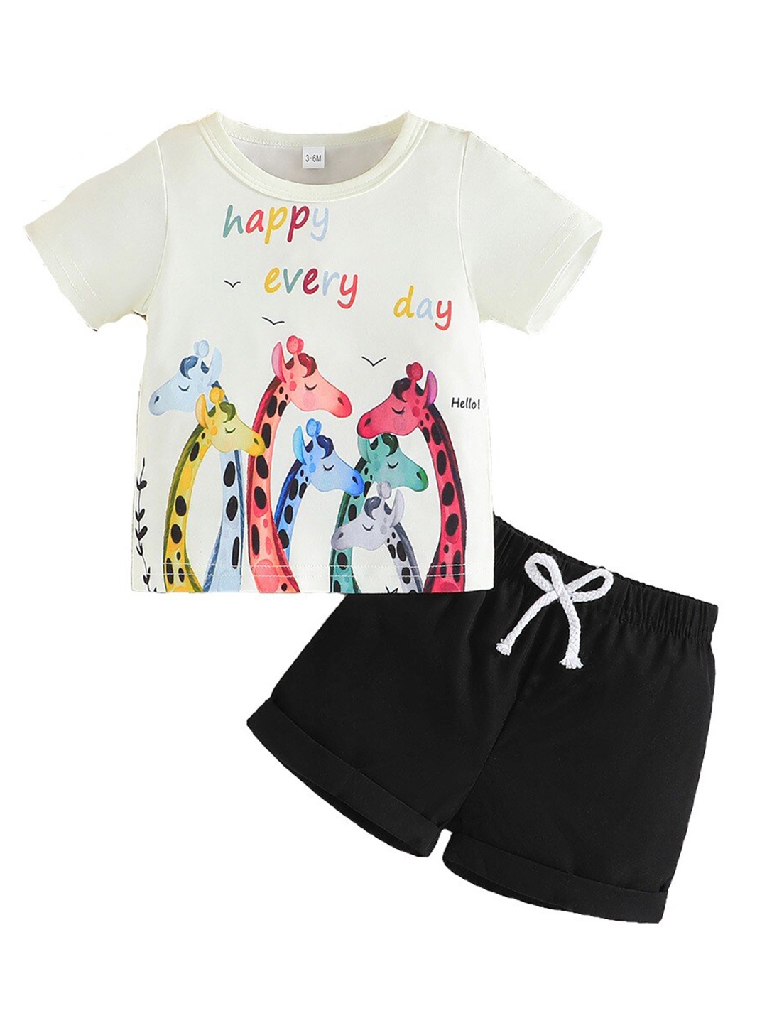 

StyleCast x Revolte Girls Printed T-shirt with Shorts, White