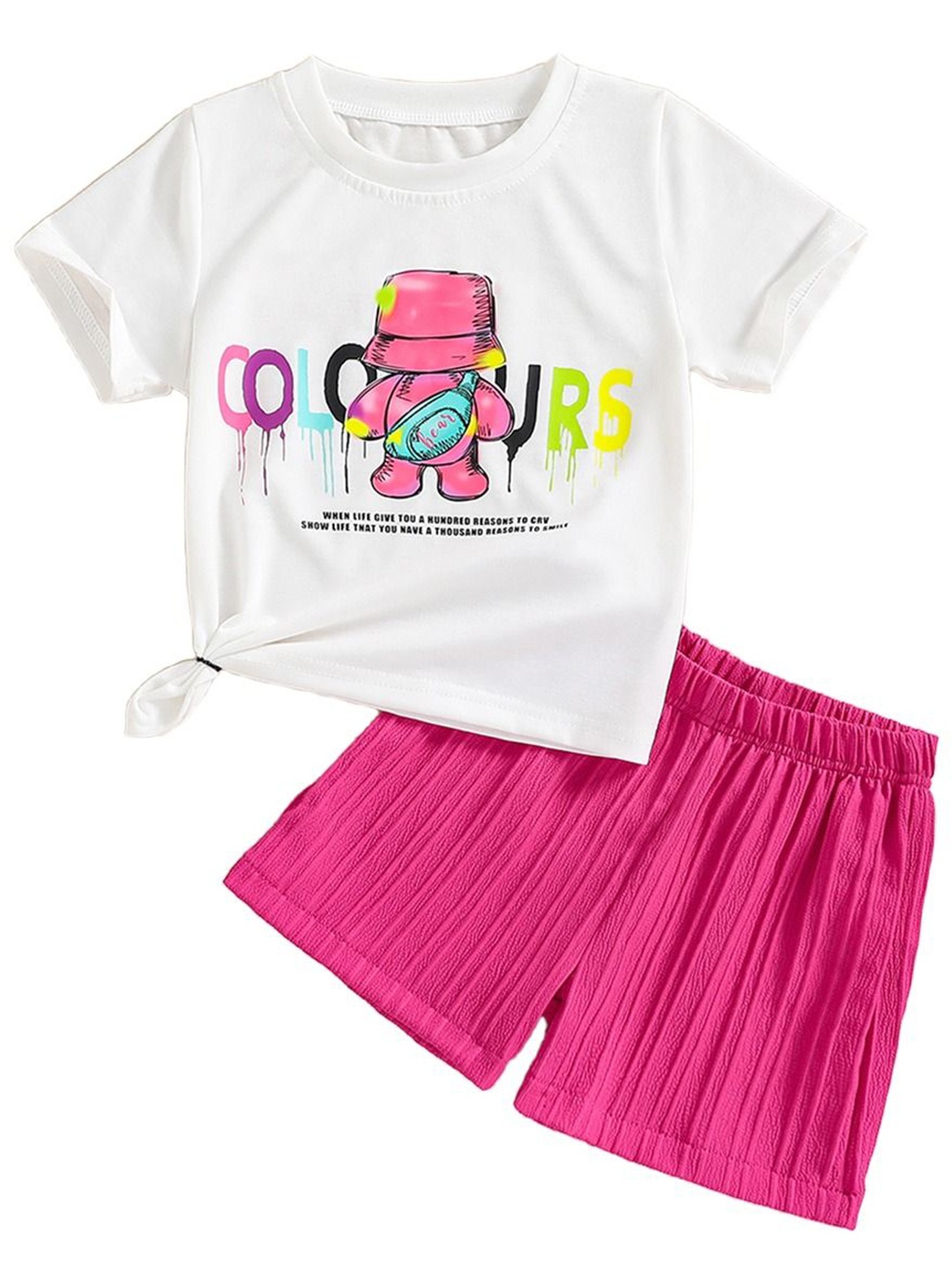 

StyleCast x Revolte Girls Printed T-shirt with Shorts, White