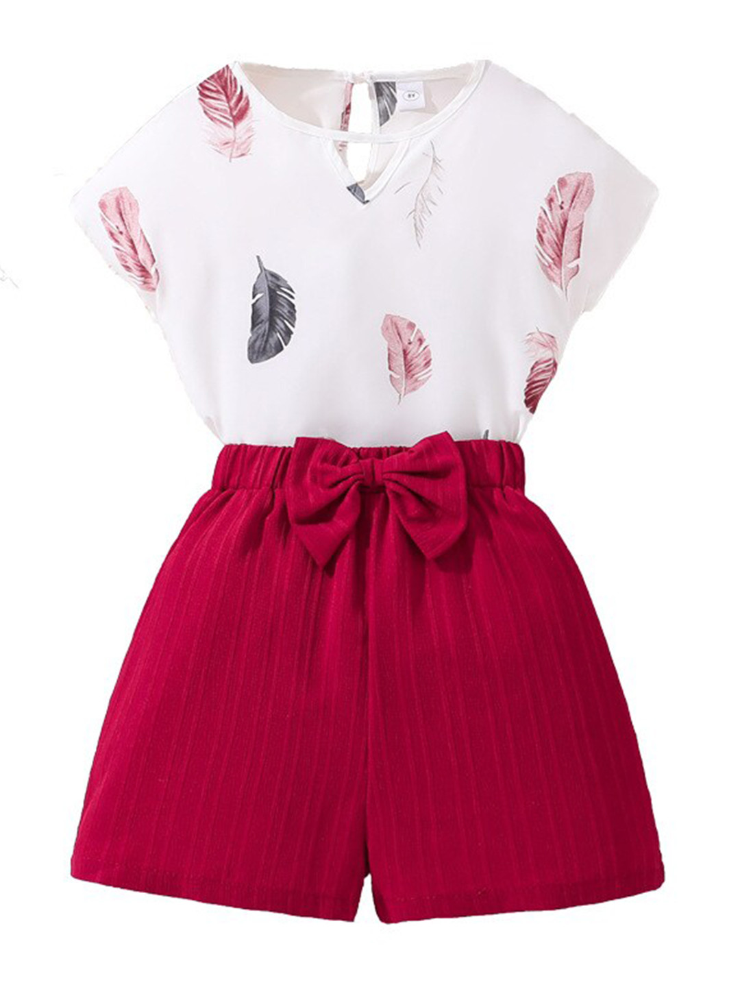 

StyleCast x Revolte Girls Printed Top with Shorts, Red