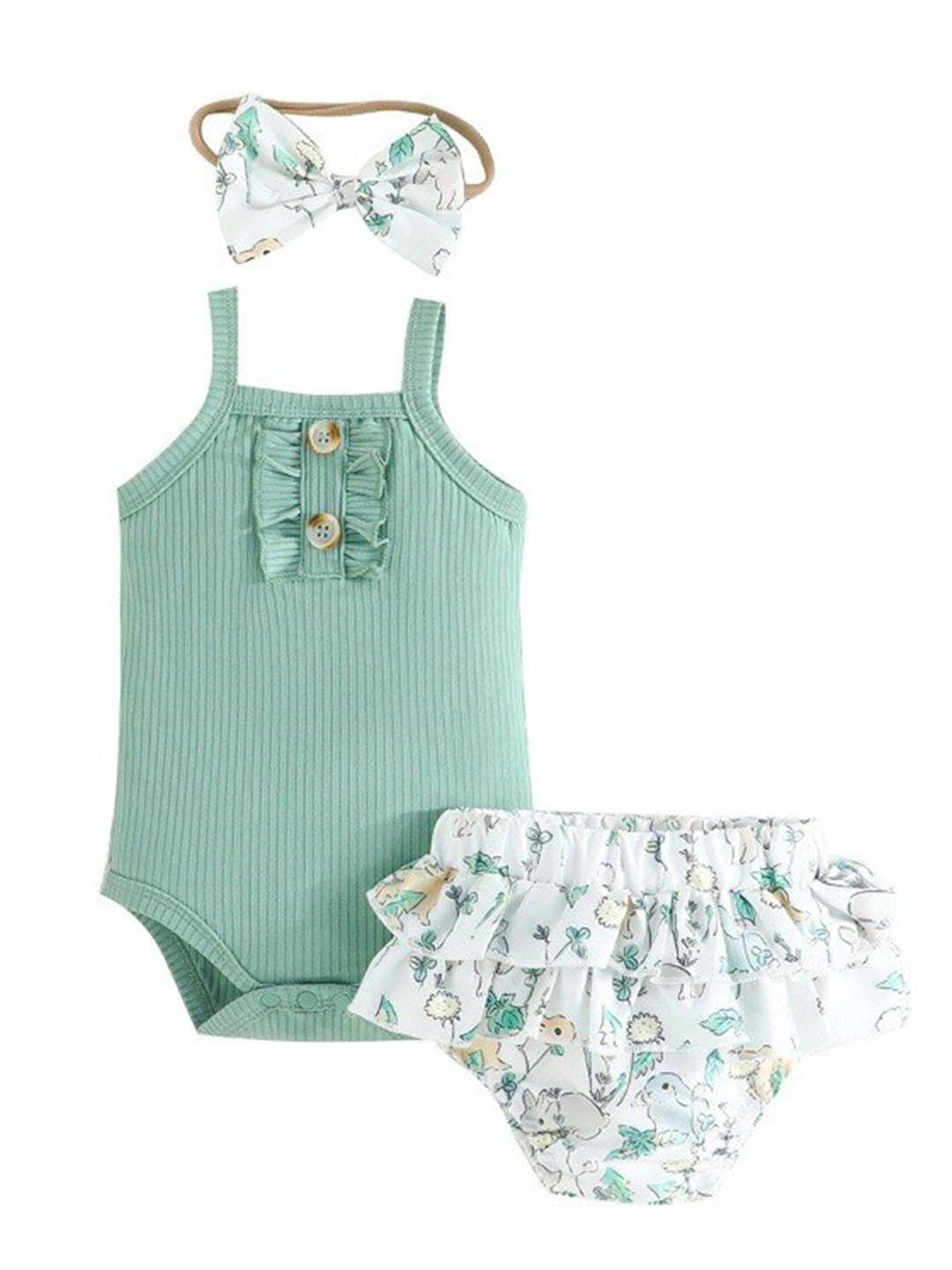 

StyleCast x Revolte Girls Top with Shorts, Green