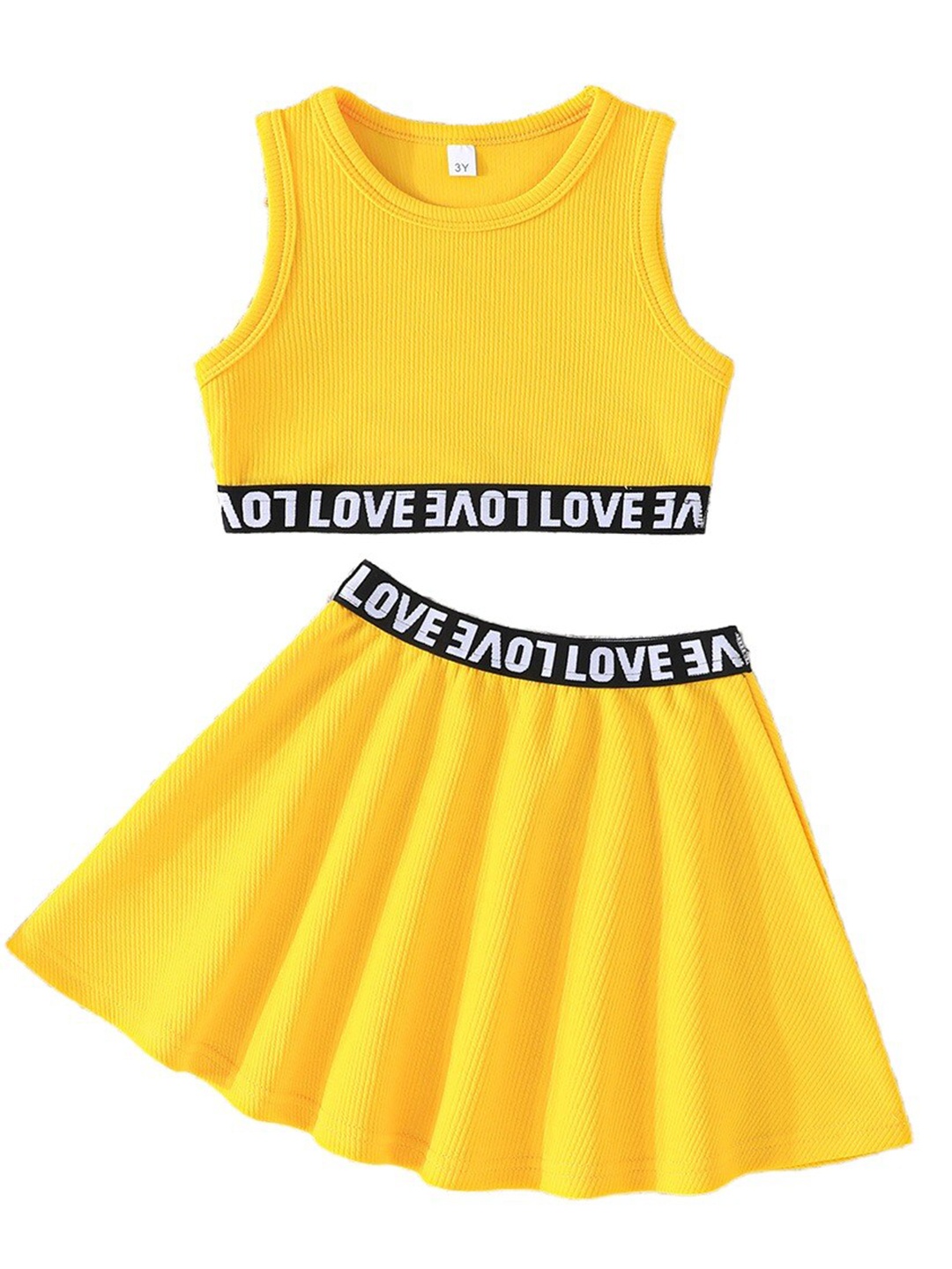 

StyleCast x Revolte Girls Striped Top with Skirt, Yellow