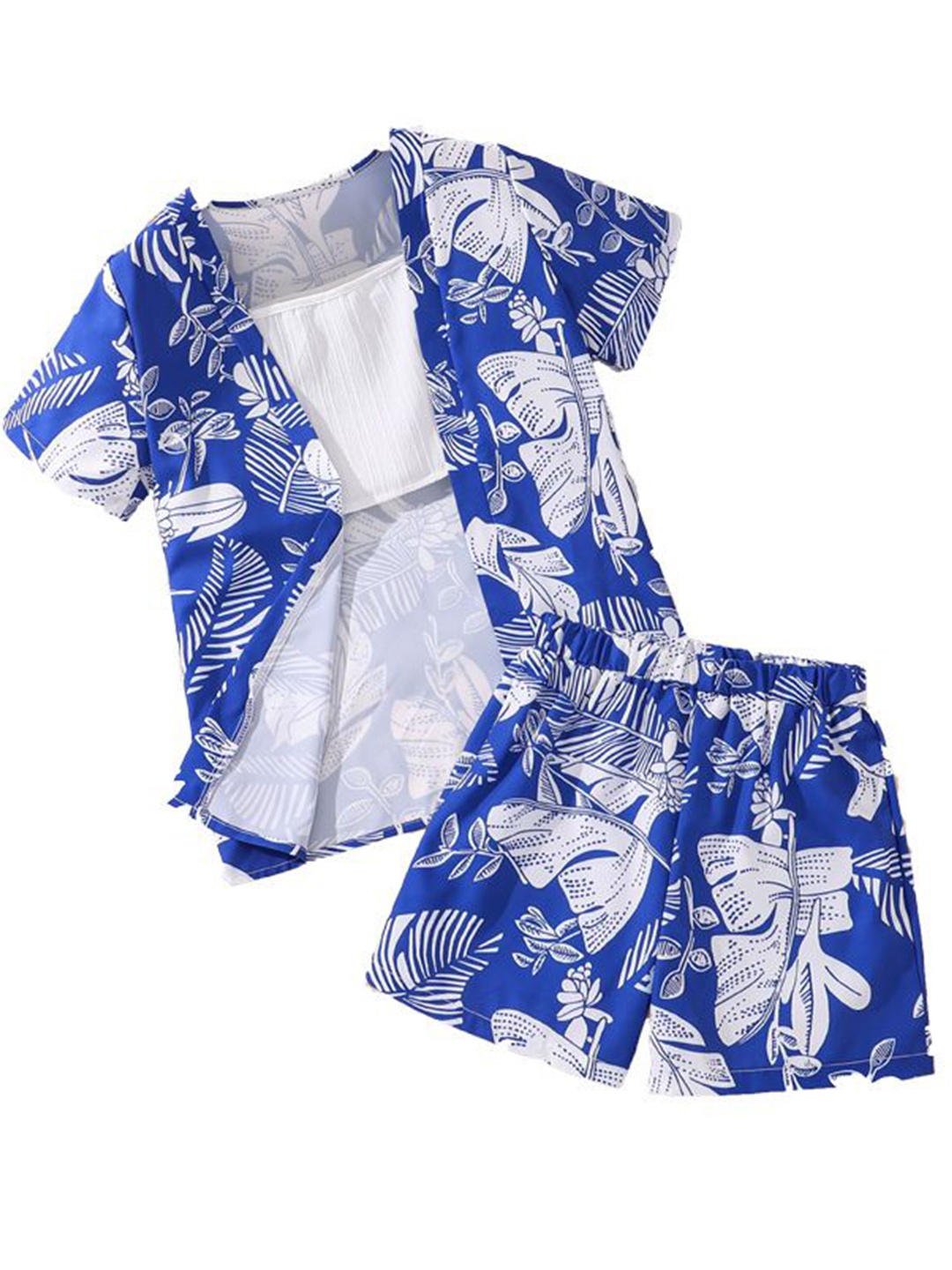 

StyleCast x Revolte Girls Printed Shirt with Shorts, Blue