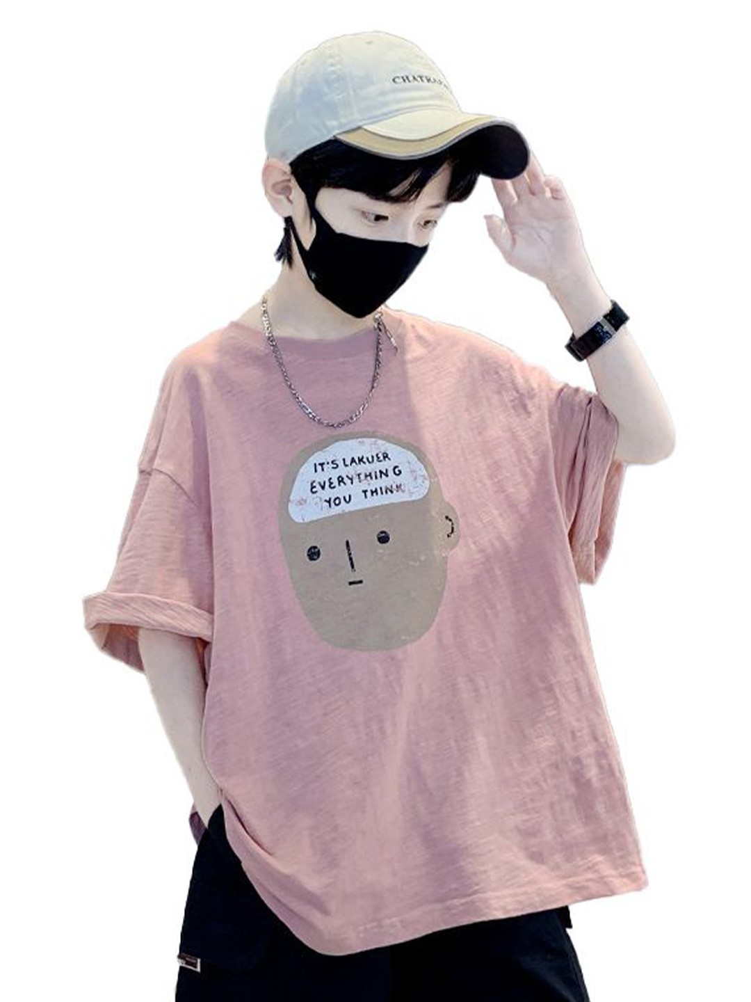 

StyleCast x Revolte Boys Varsity Printed T-shirt, Pink