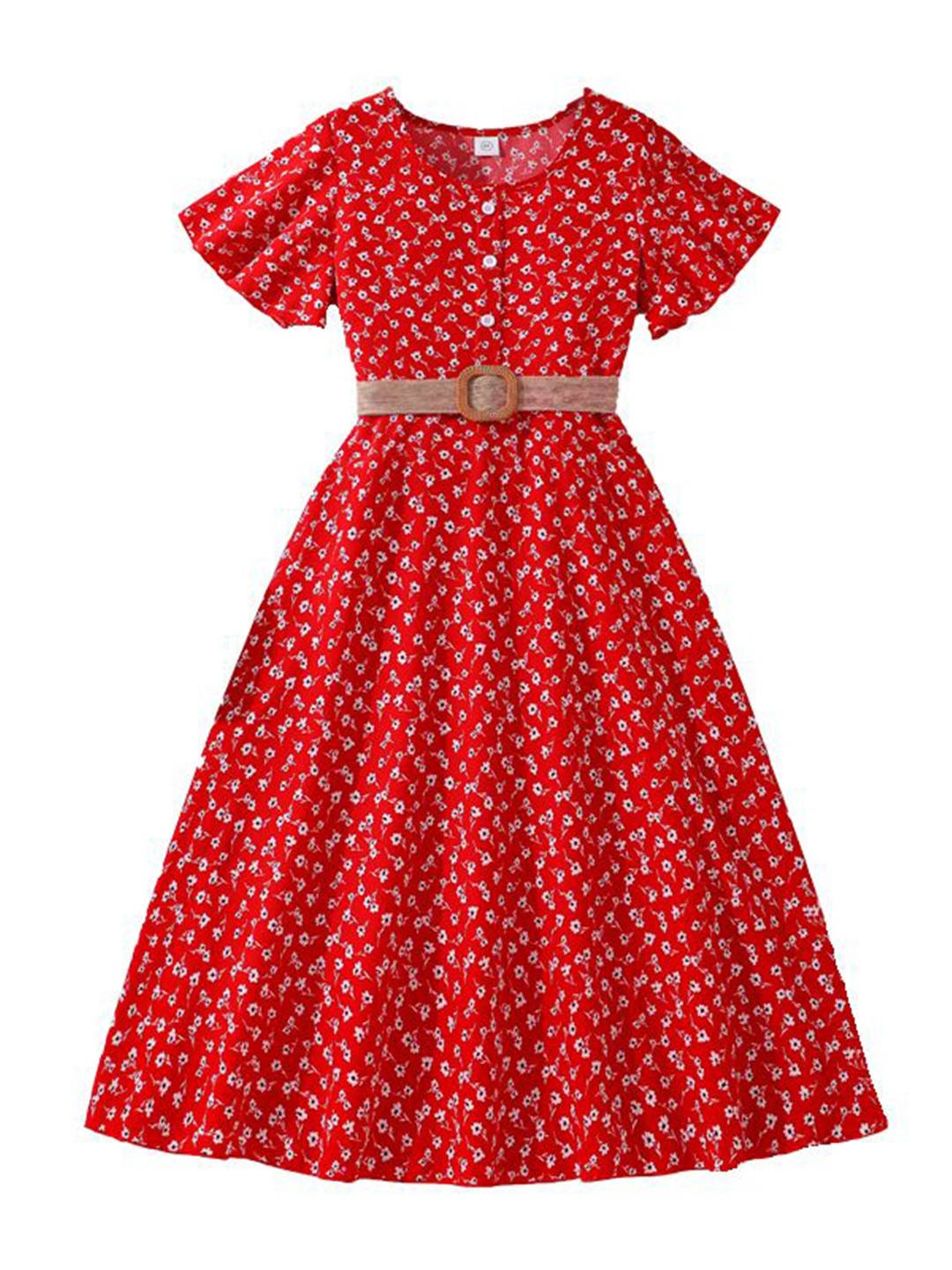 

StyleCast x Revolte Floral Print Maxi Dress, Red