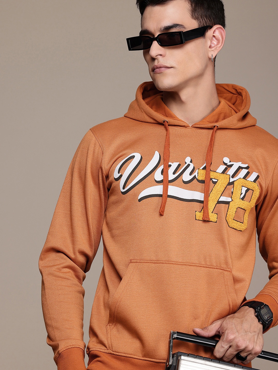 

The Roadster Life Co. Typography Printed with Applique Detailing Sweatshirt, Rust