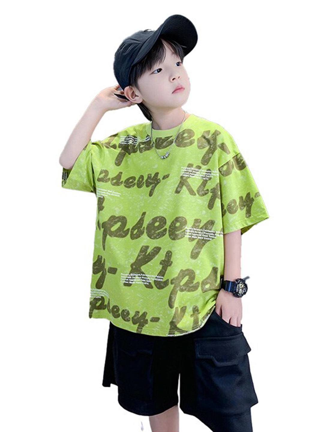 

StyleCast x Revolte Boys Printed T-shirt with Shorts, Green