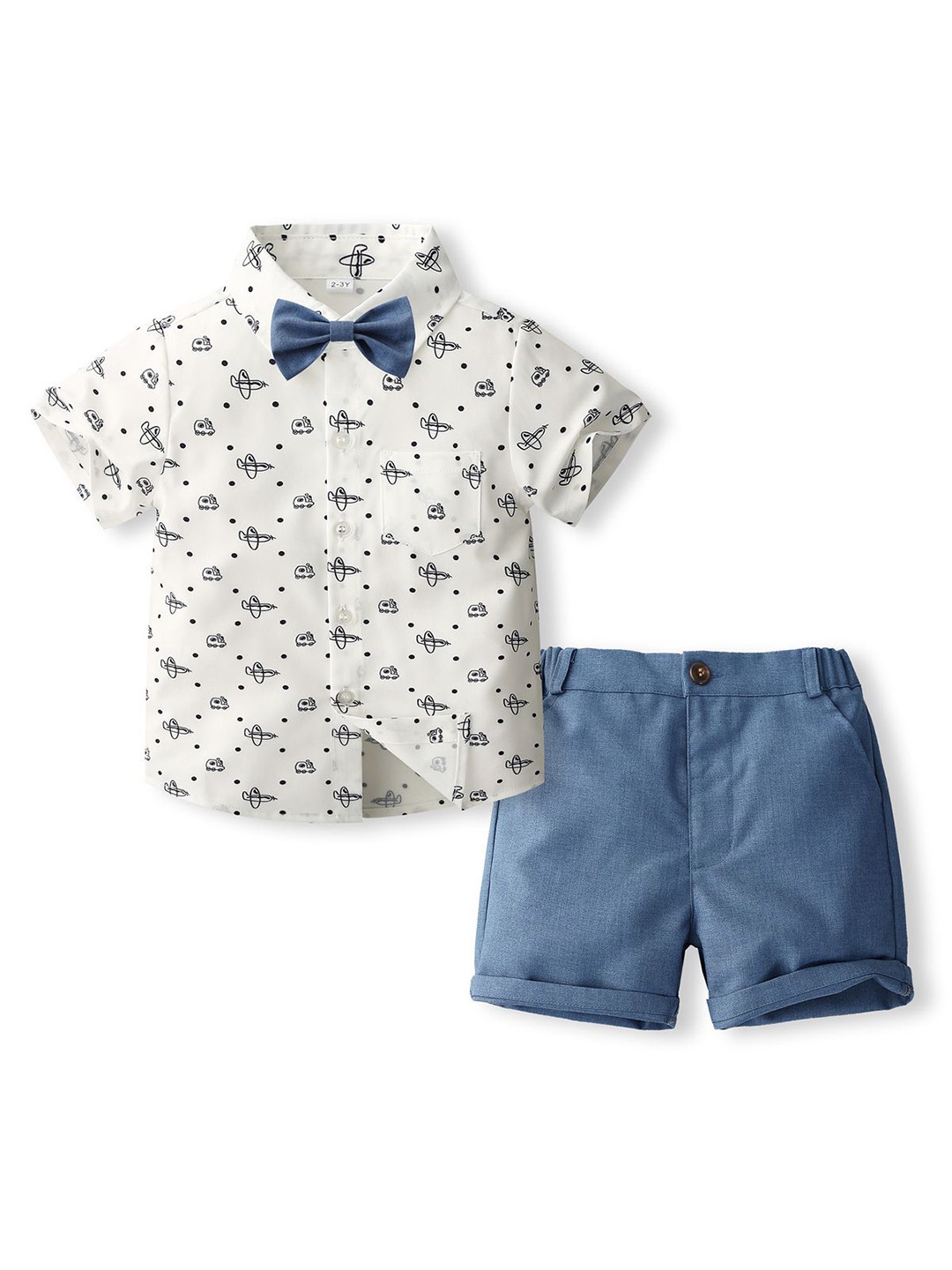 

StyleCast x Revolte Boys Printed Shirt with Shorts, Blue