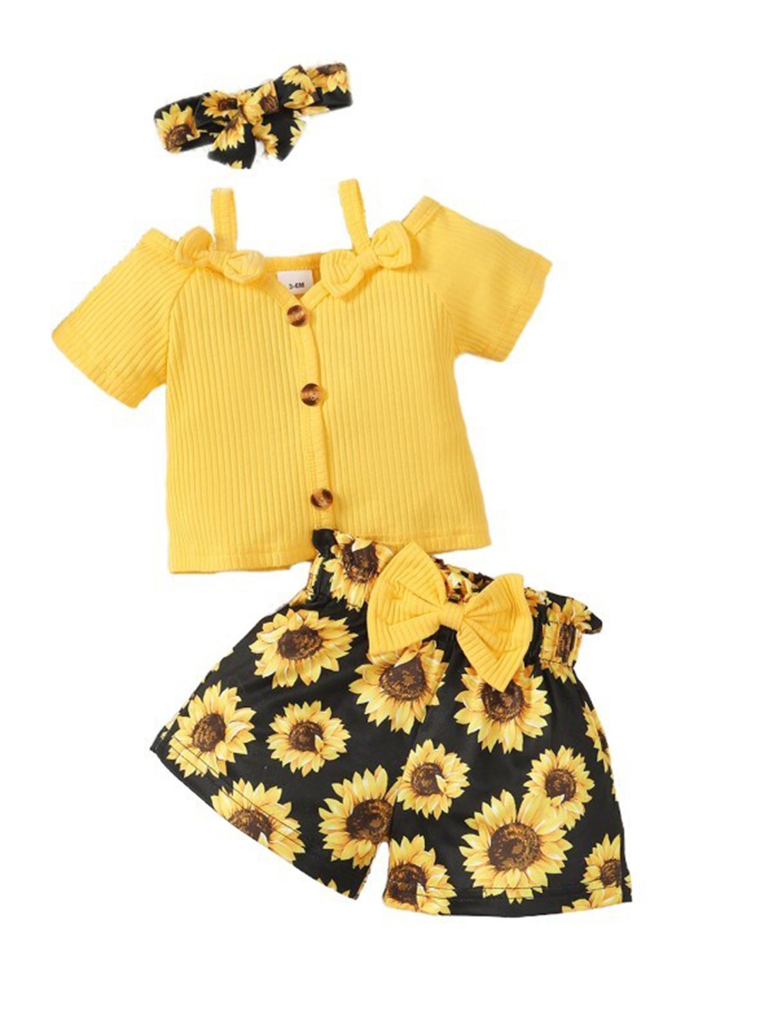 

StyleCast x Revolte Girls Striped Top with Shorts, Yellow